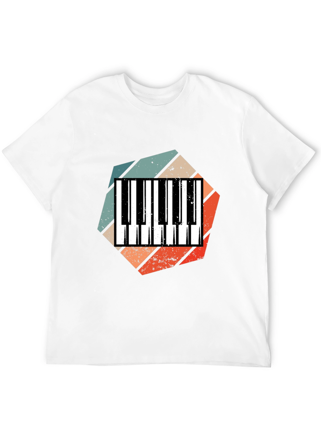 Retro Piano Keys T-Shirt - Music Lover Tee