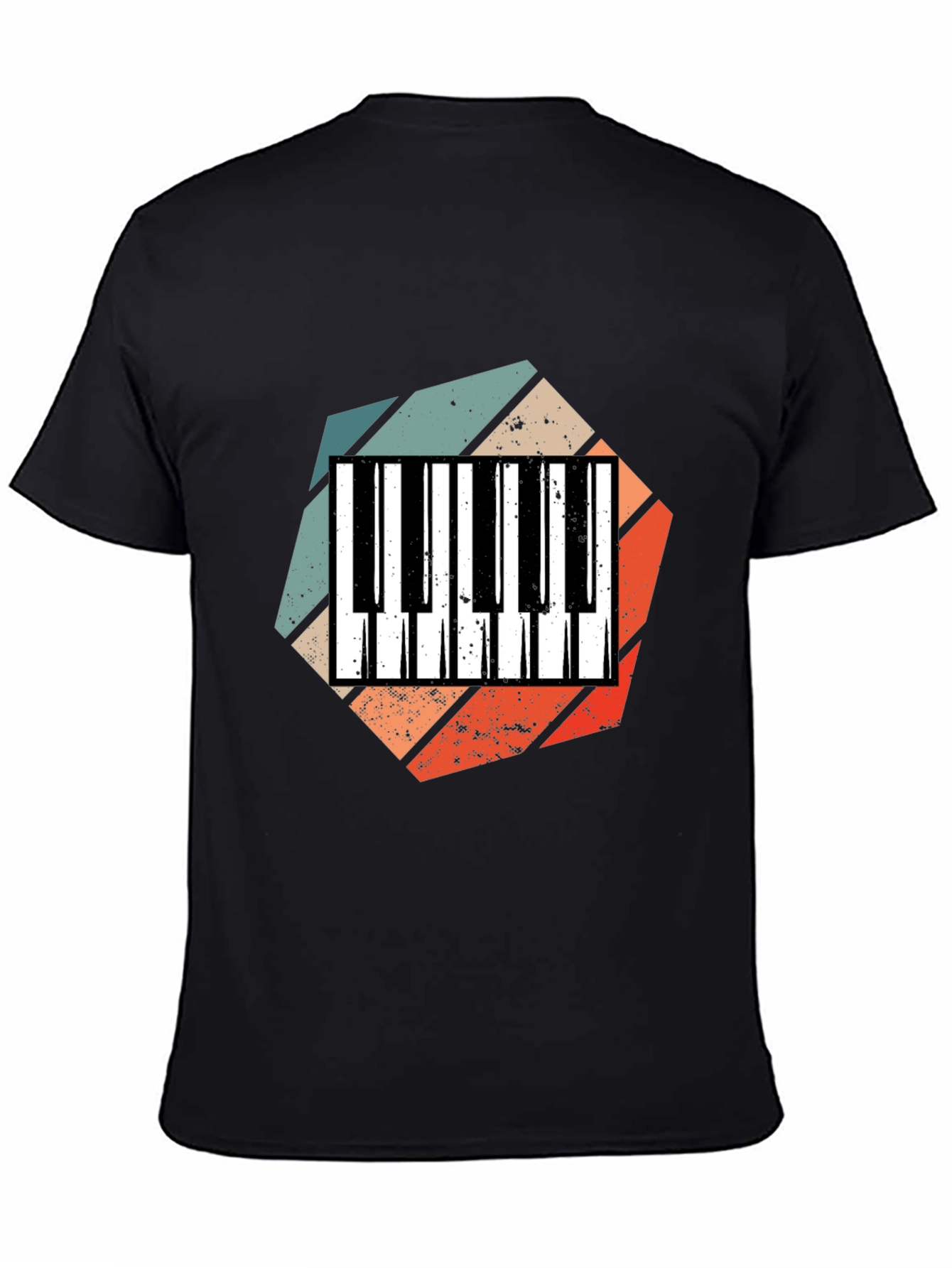 Retro Piano Keys T-Shirt - Music Lover Tee