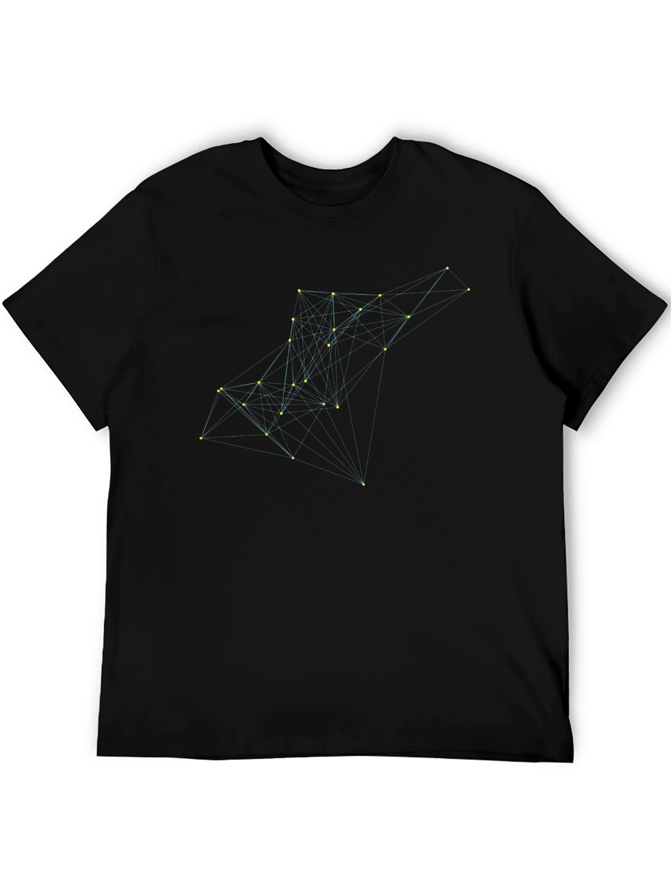 Geometric Connection Black T-Shirt