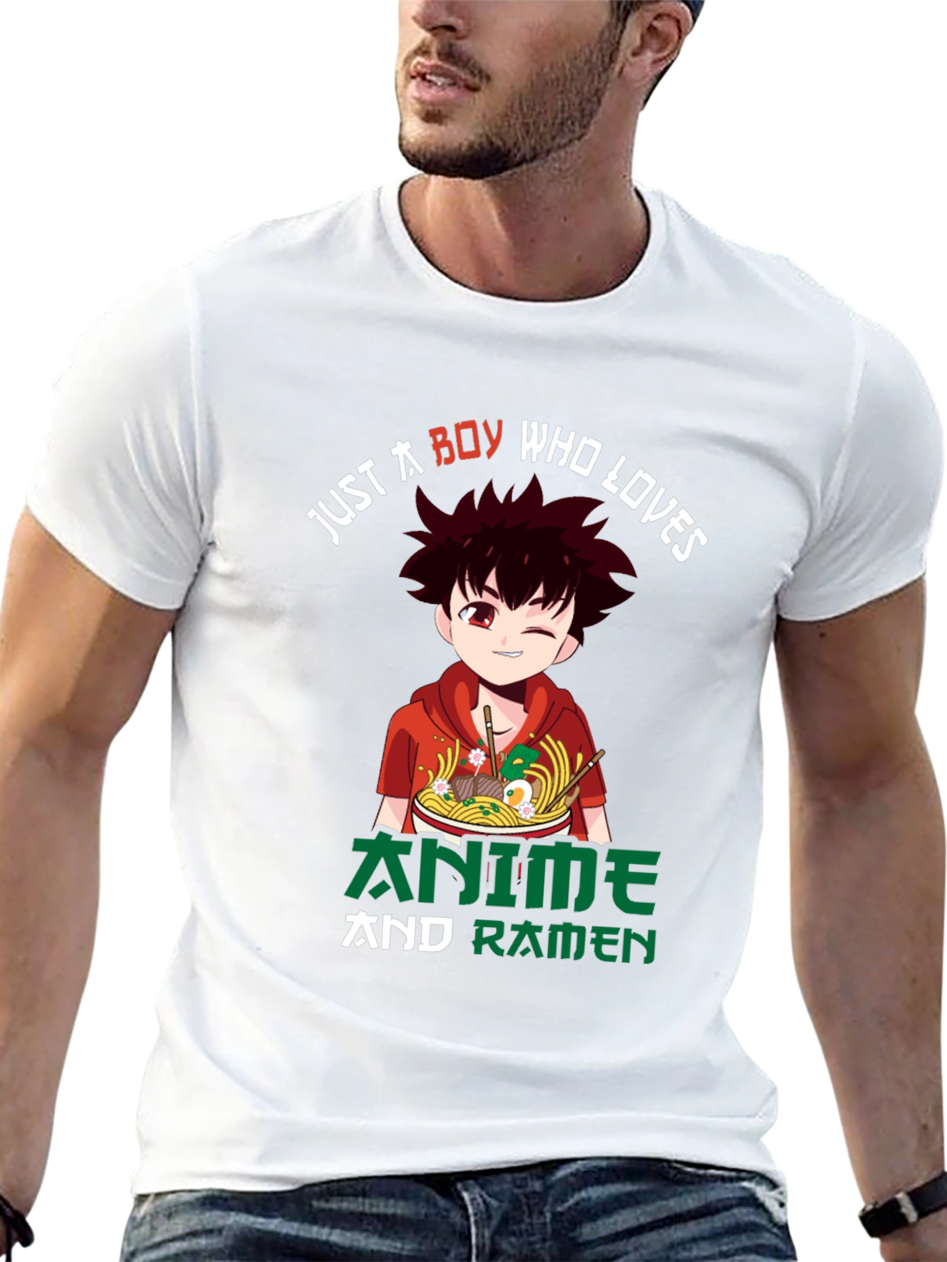 Anime & Ramen Boy Graphic Tee