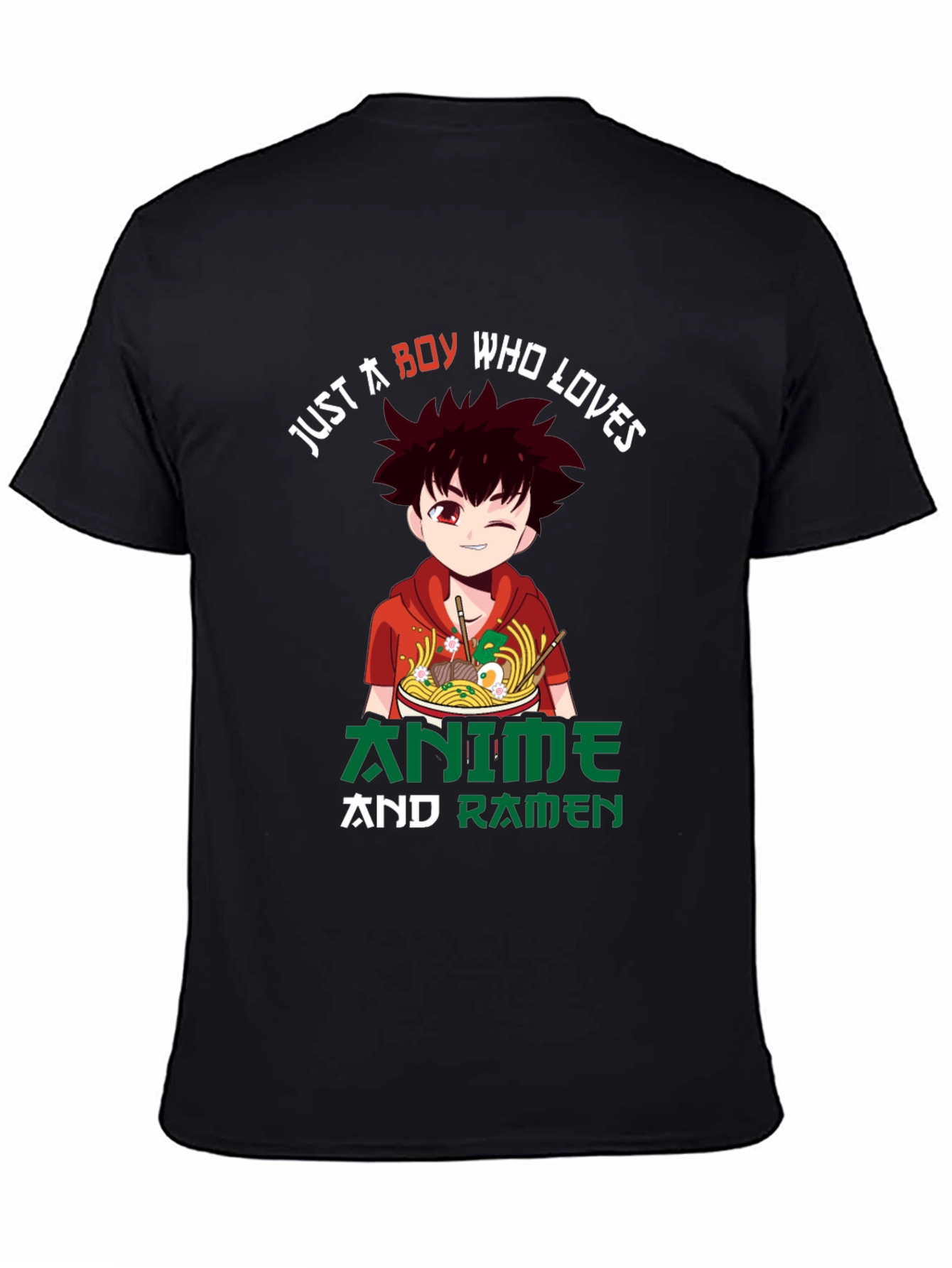 Anime & Ramen Boy Graphic Tee