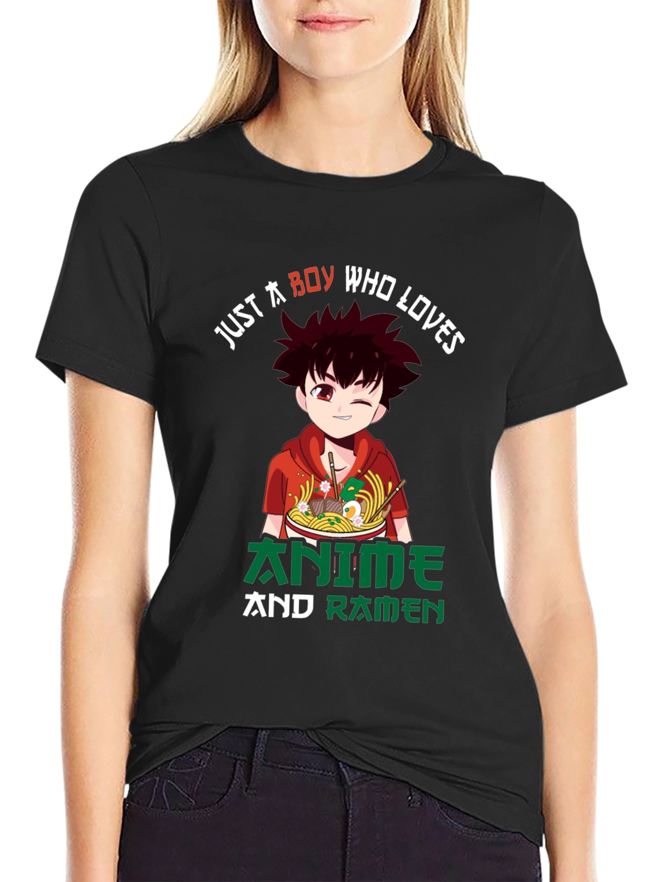 Anime & Ramen Boy Graphic Tee