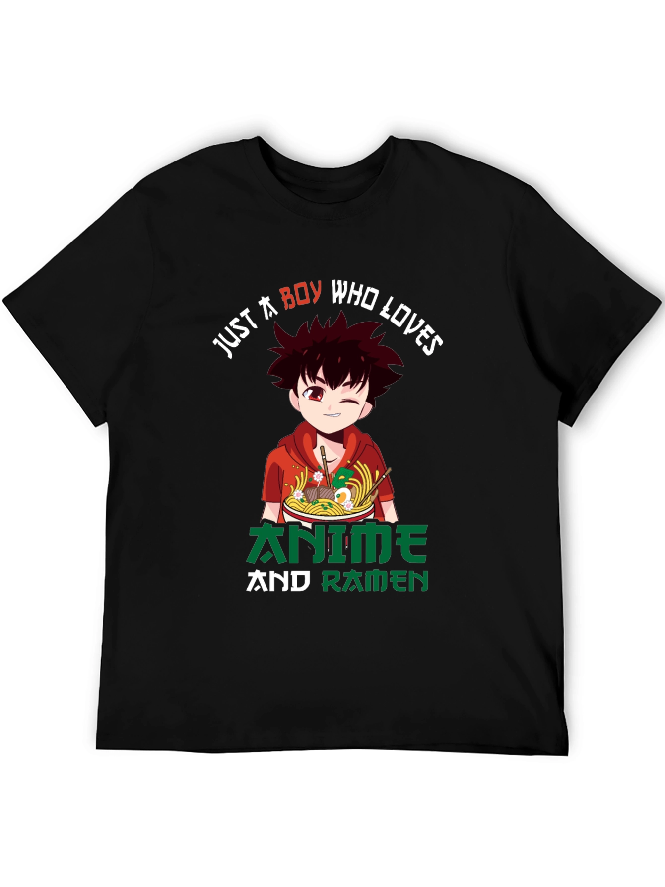 Anime & Ramen Boy Graphic Tee