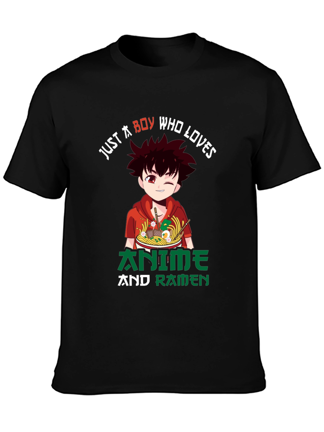 Anime & Ramen Boy Graphic Tee