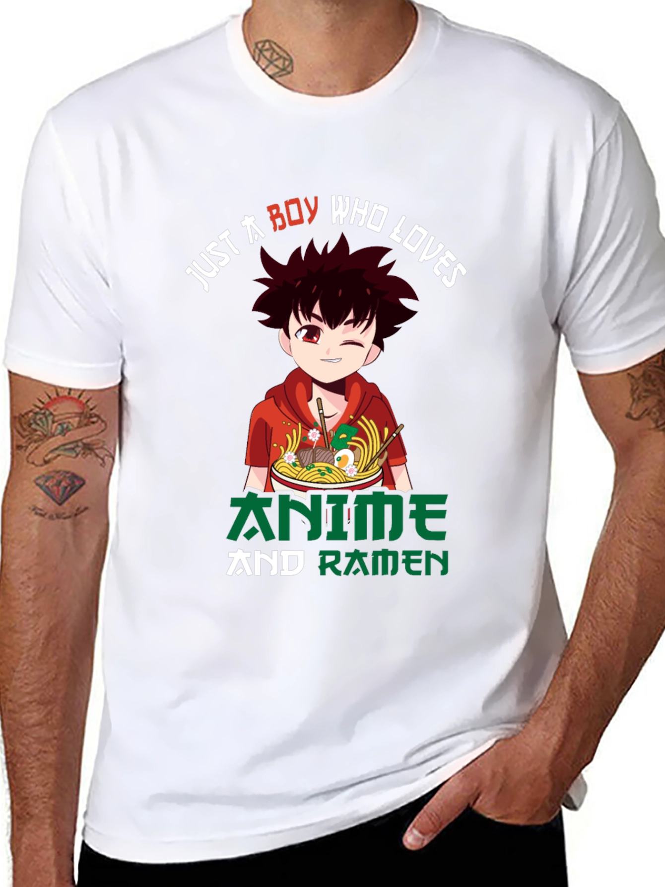 Anime & Ramen Boy Graphic Tee