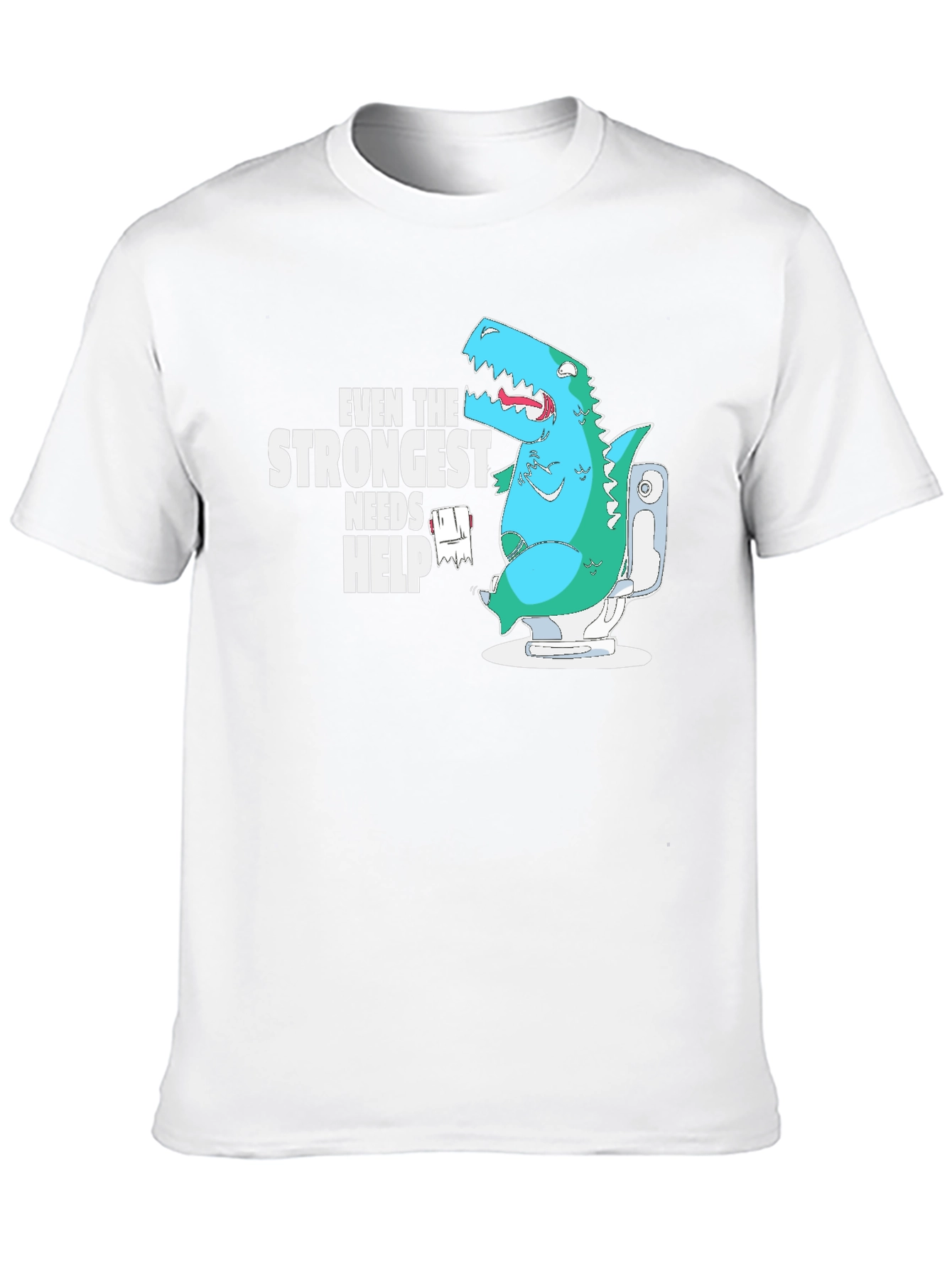 Dino Needs Help Funny T-Shirt