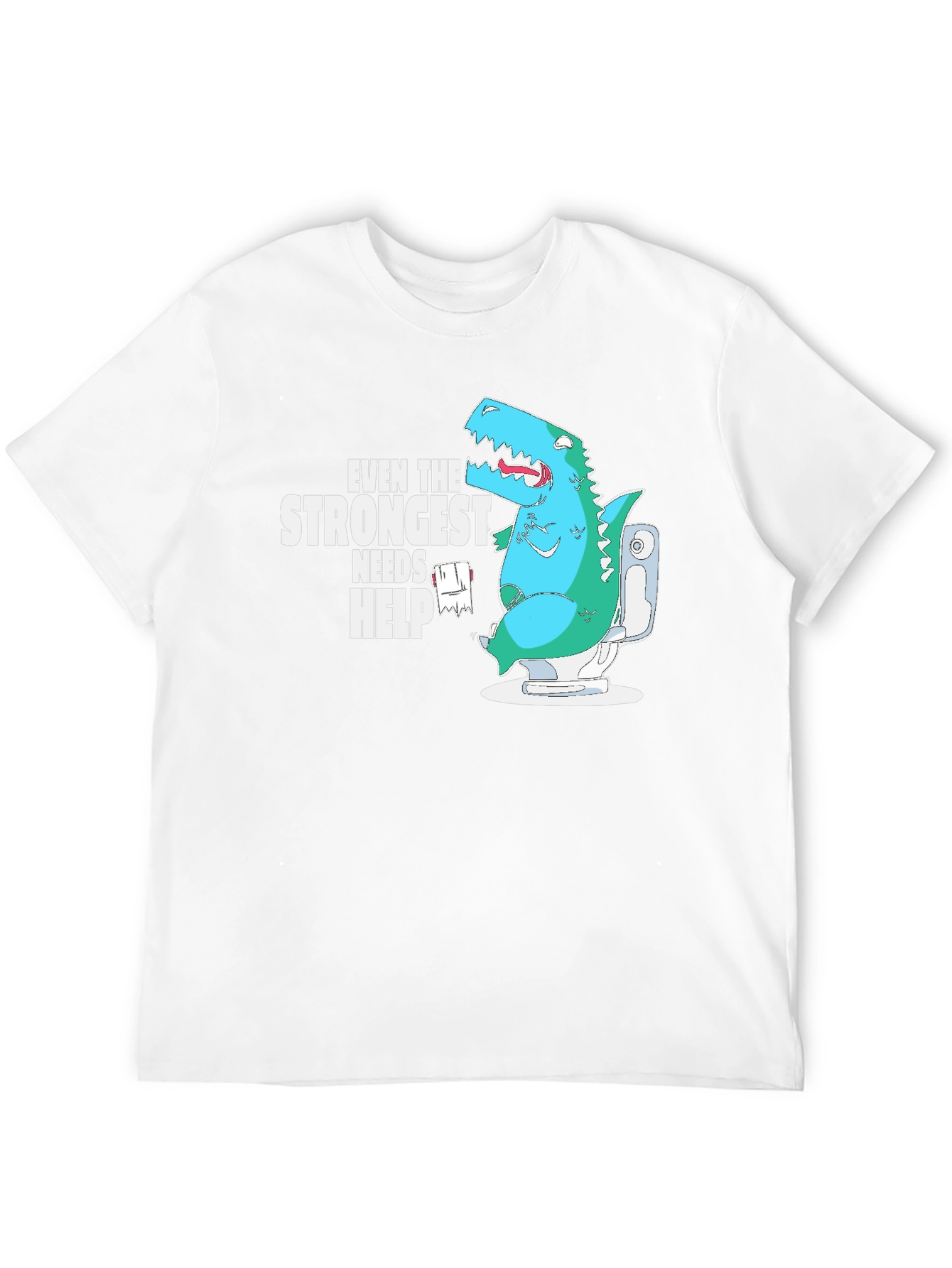 Dino Needs Help Funny T-Shirt