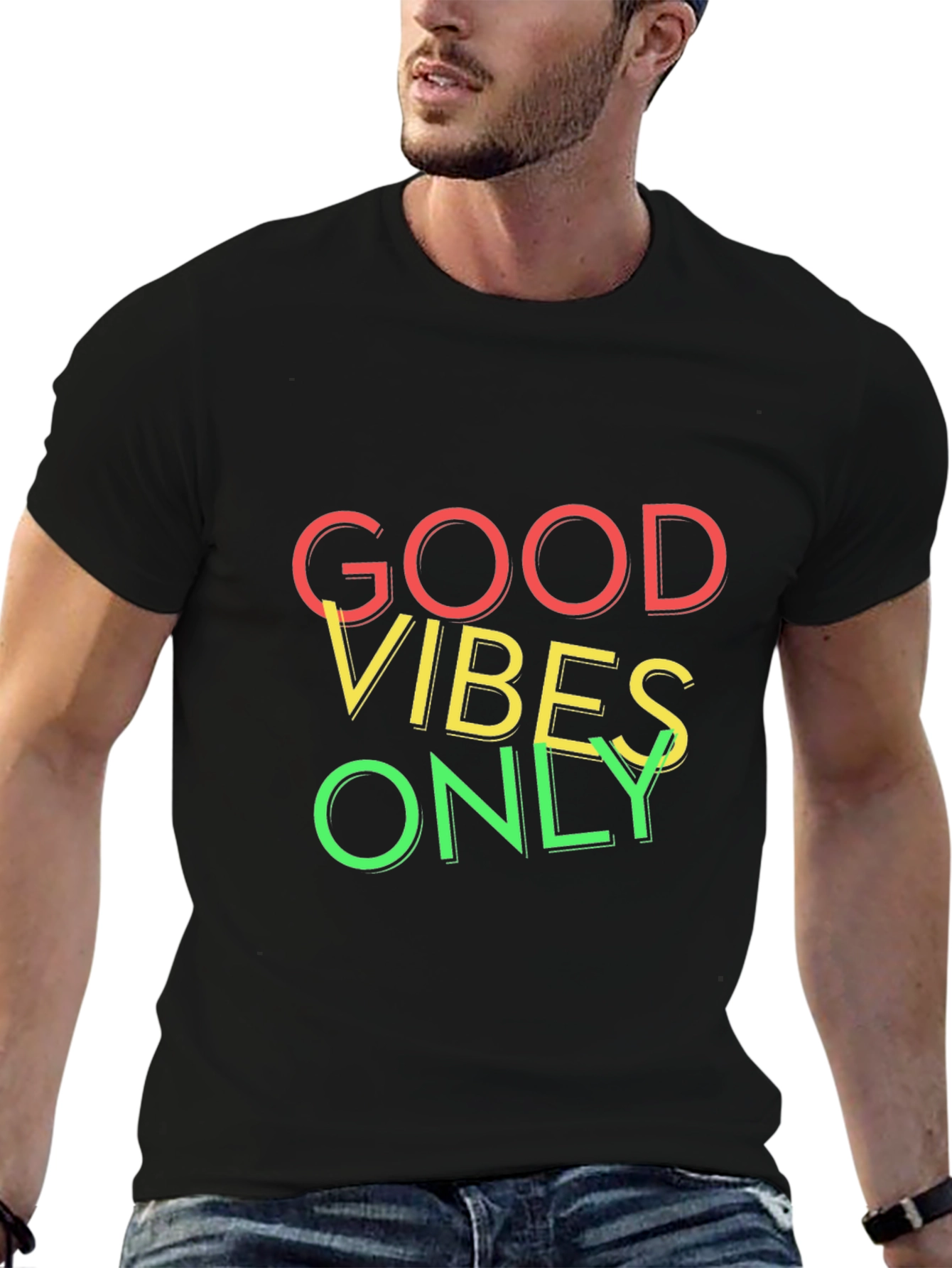 Good Vibes Only Graphic T-Shirt - Positive Energy Tee