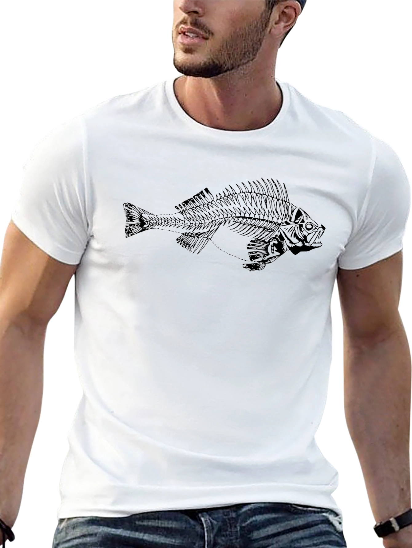 Fish Skeleton Graphic Tee