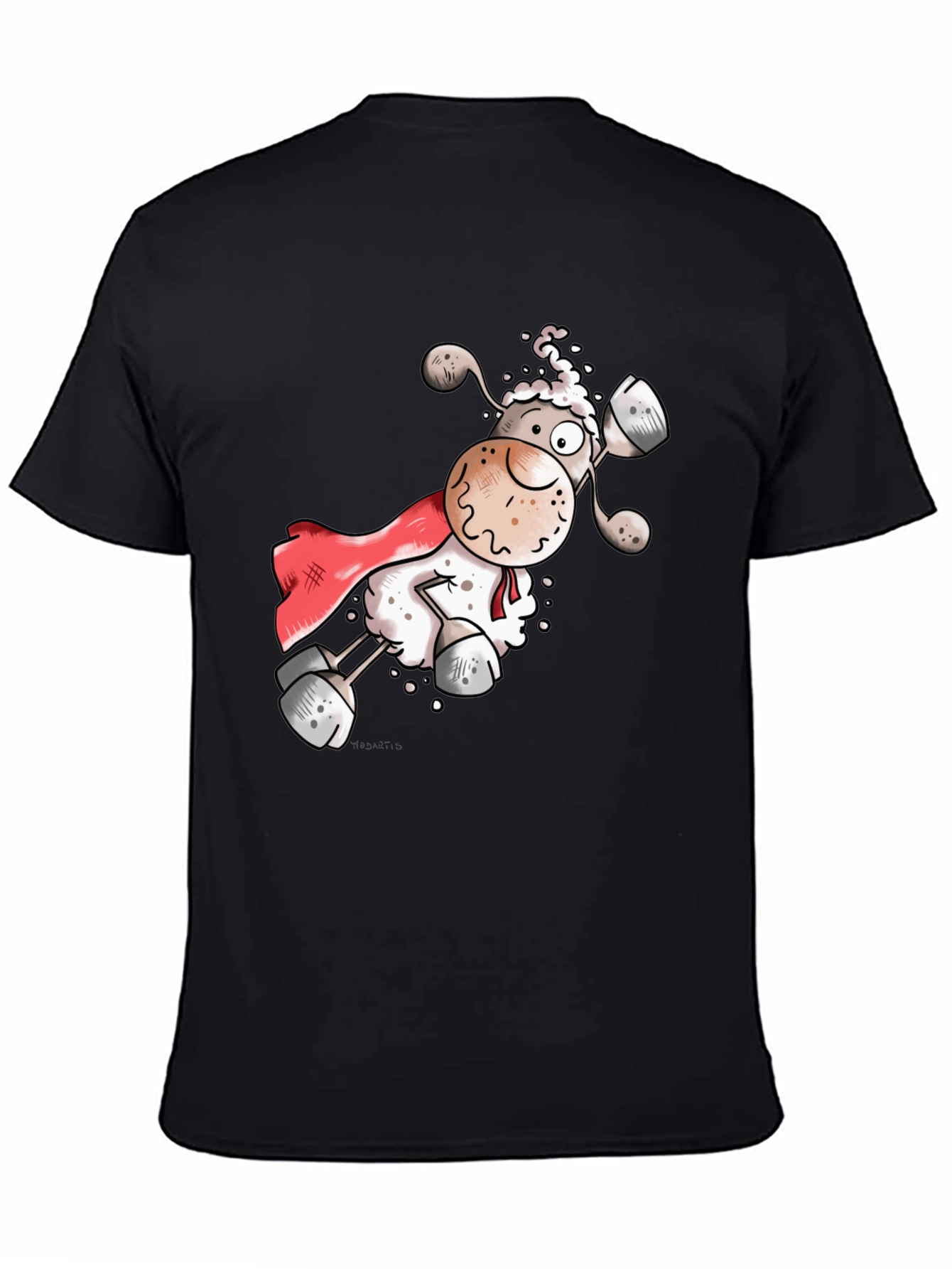 Super Sheep T-Shirt - Black Cotton