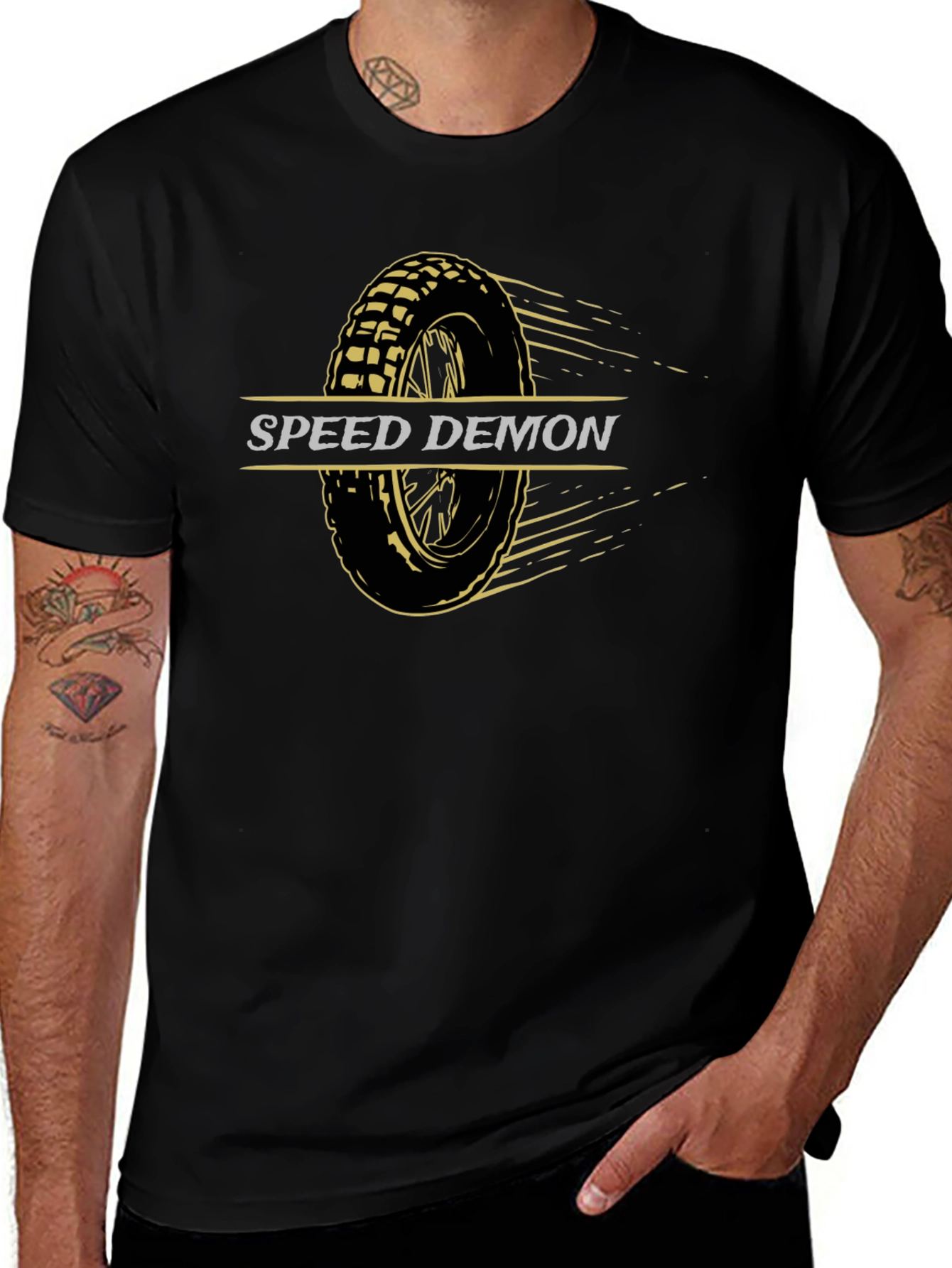 Speed Demon T-Shirt - Motorcycle Wheel Design