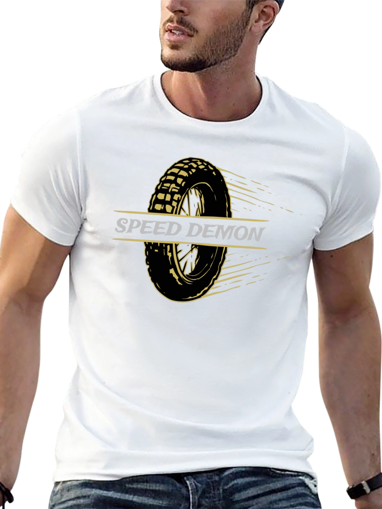 Speed Demon T-Shirt - Motorcycle Wheel Design