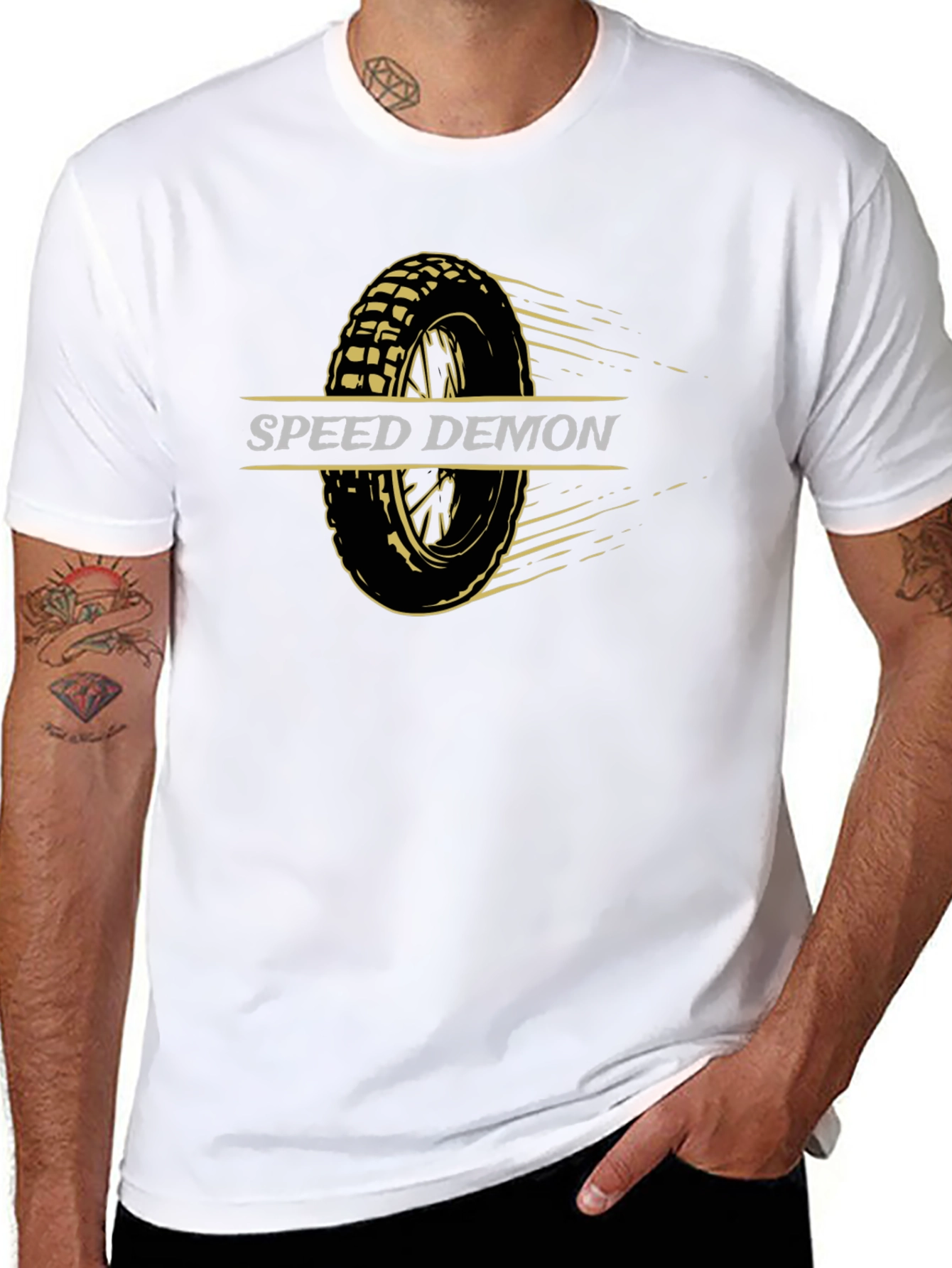 Speed Demon T-Shirt - Motorcycle Wheel Design