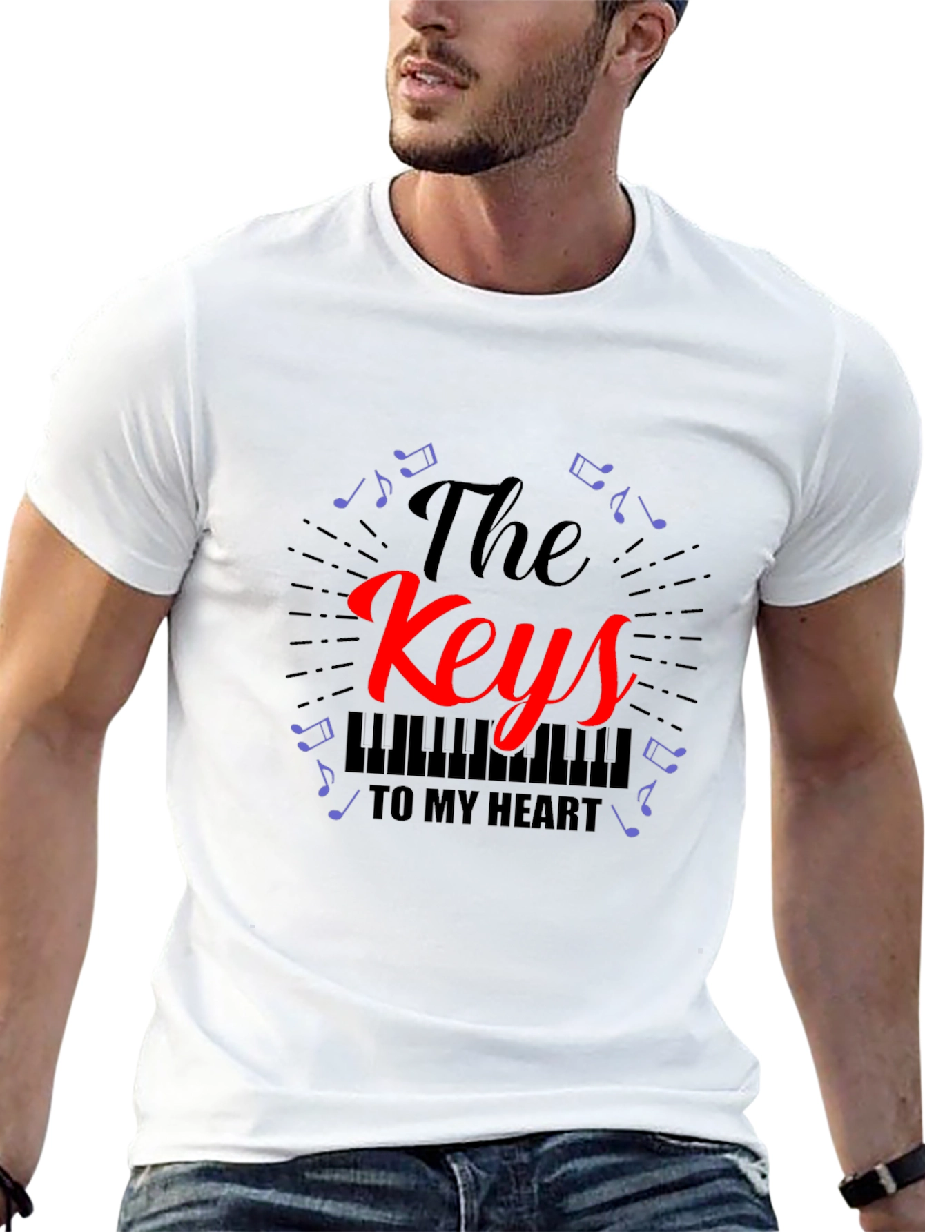 The Keys To My Heart T-Shirt - Musical Design