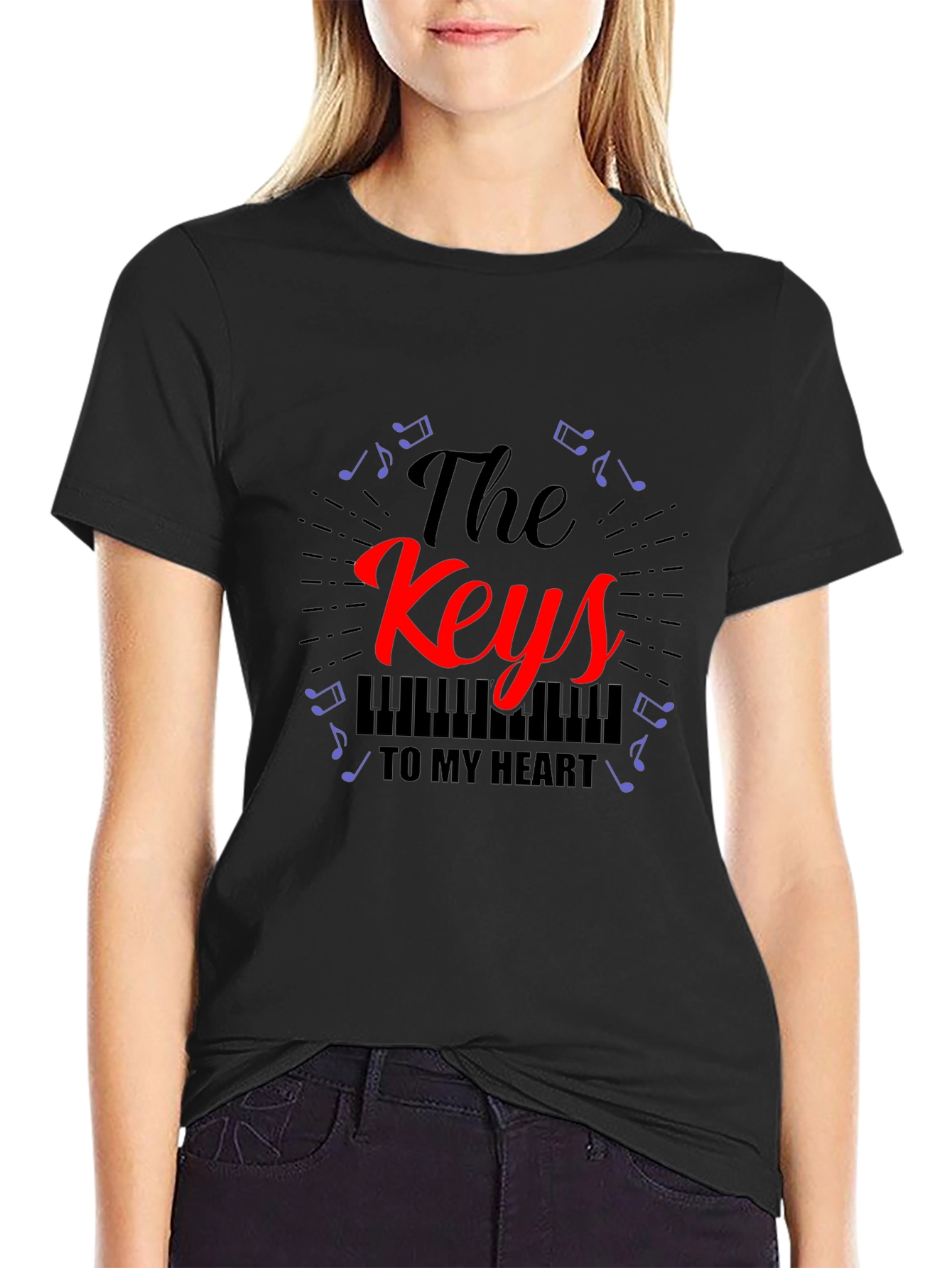 The Keys To My Heart T-Shirt - Musical Design