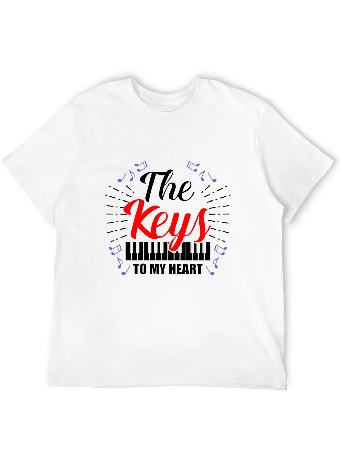 The Keys To My Heart T-Shirt - Musical Design