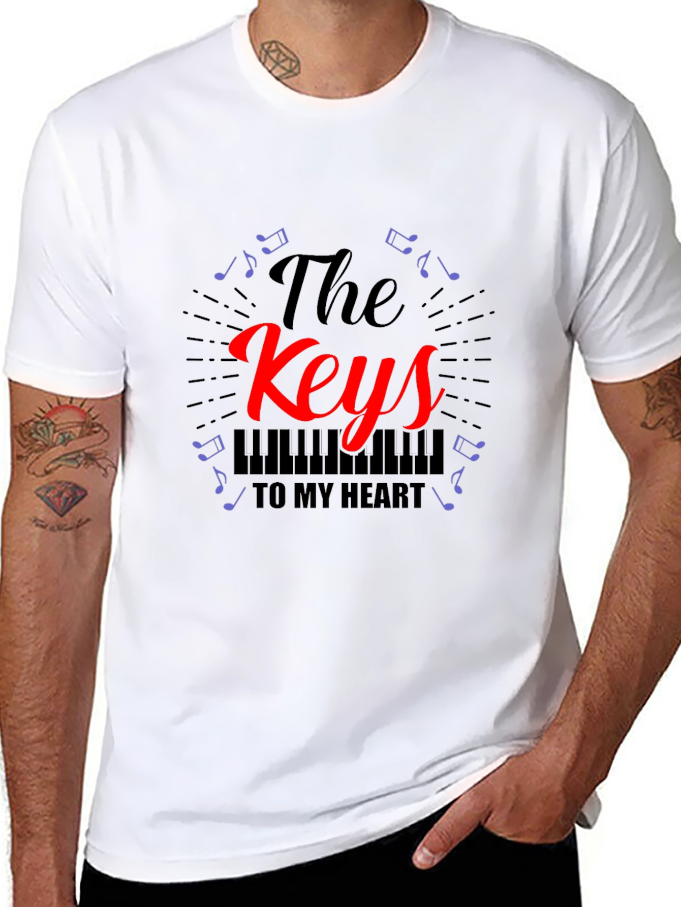 The Keys To My Heart T-Shirt - Musical Design