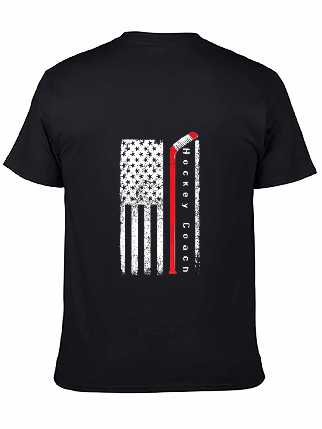 Hockey Coach Flag T-Shirt - Patriotic Hockey Tee
