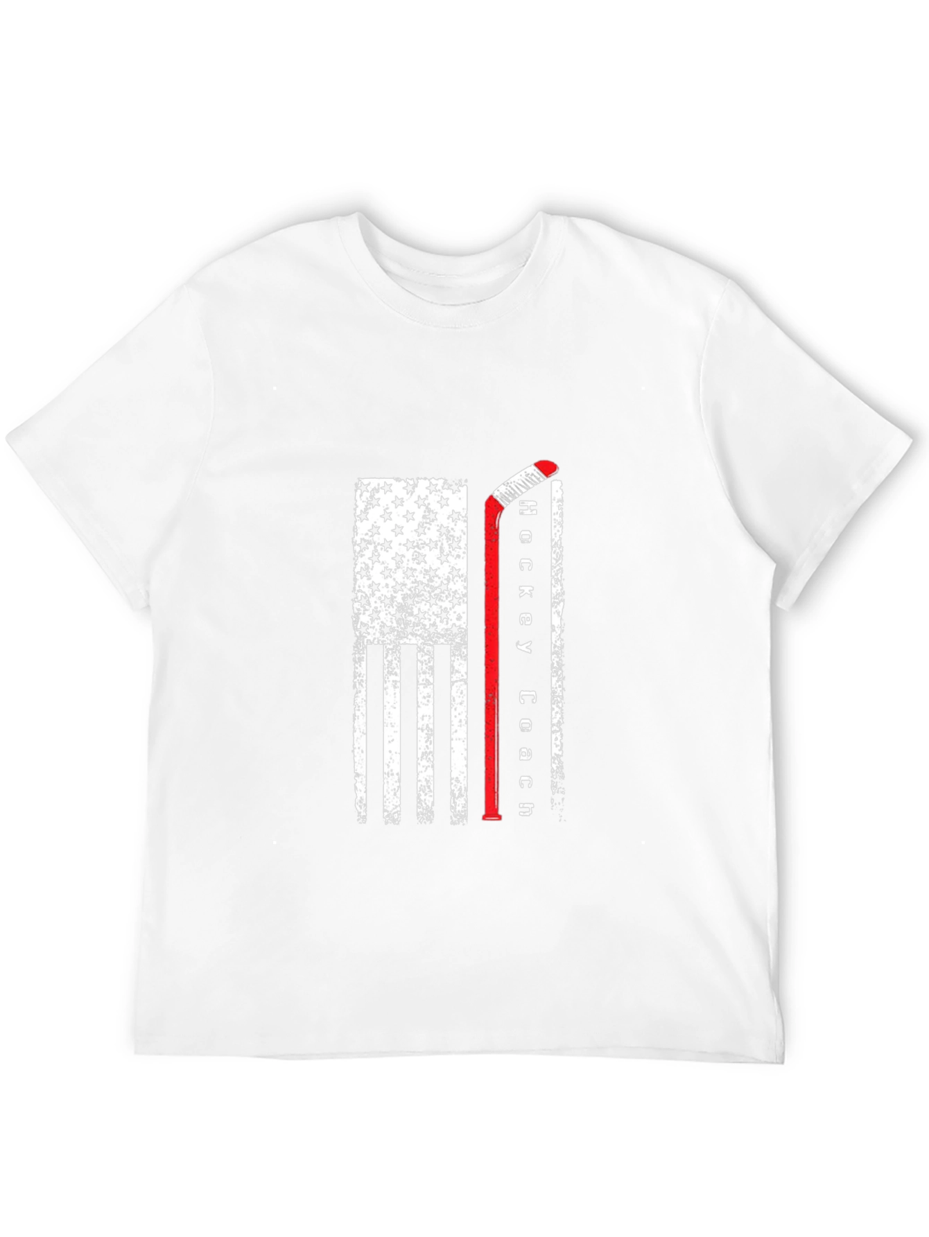 Hockey Coach Flag T-Shirt - Patriotic Hockey Tee