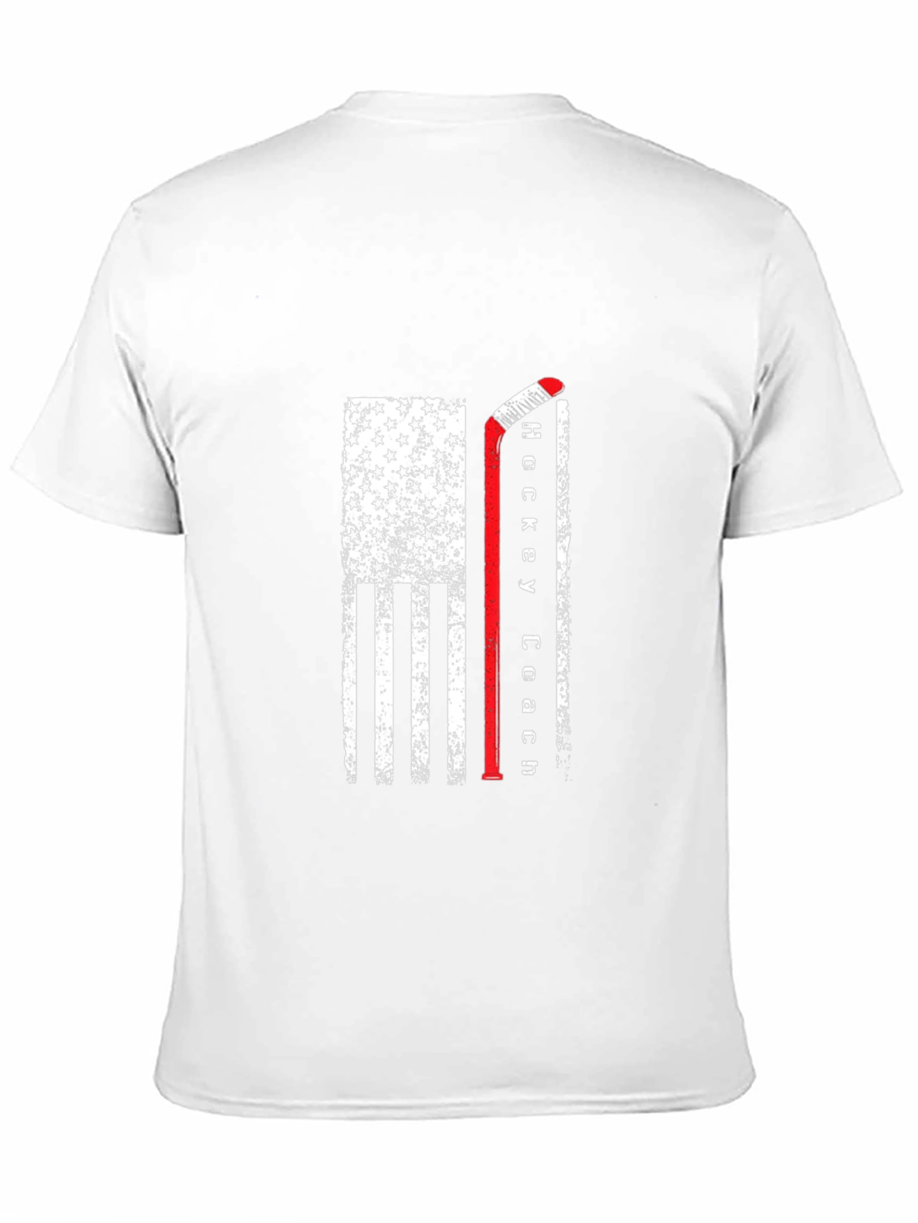 Hockey Coach Flag T-Shirt - Patriotic Hockey Tee