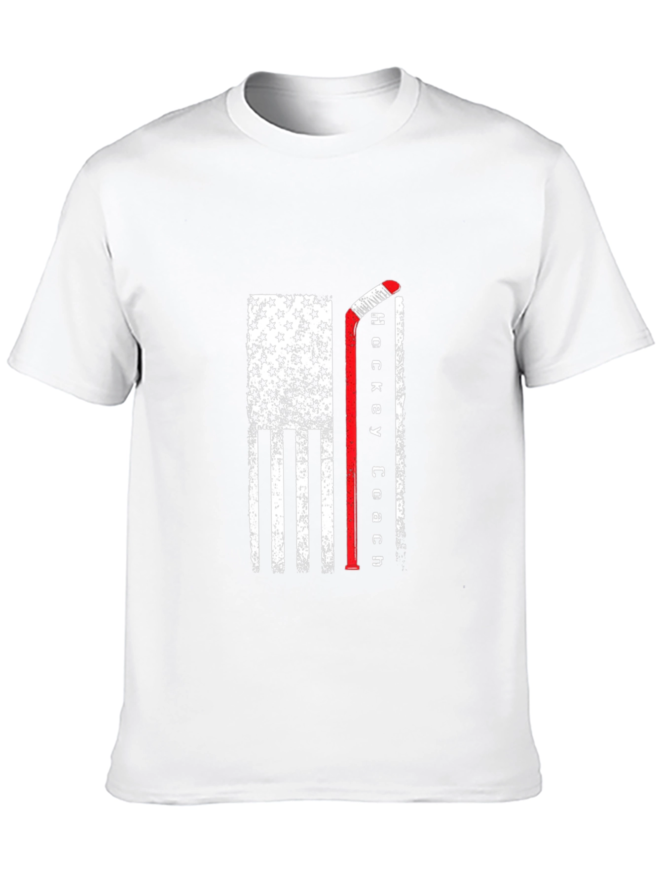 Hockey Coach Flag T-Shirt - Patriotic Hockey Tee