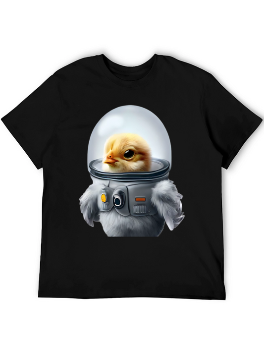 Chick in Space Suit Graphic T-Shirt
