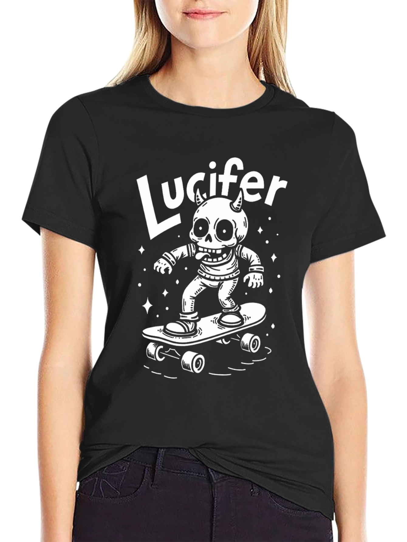 Lucifer Skateboarder Graphic Tee
