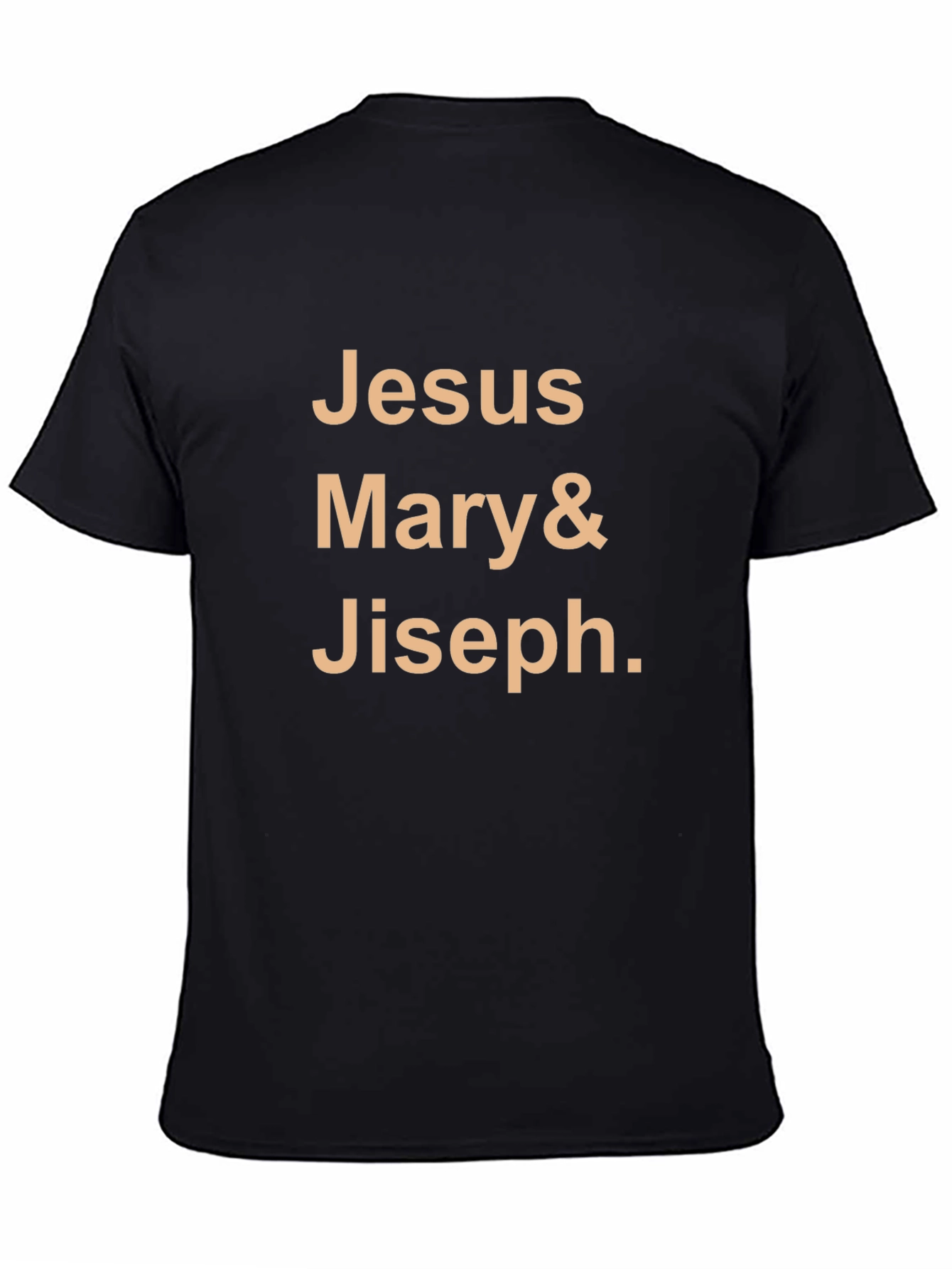 Jesus Mary & Jiseph Graphic Tee - Black