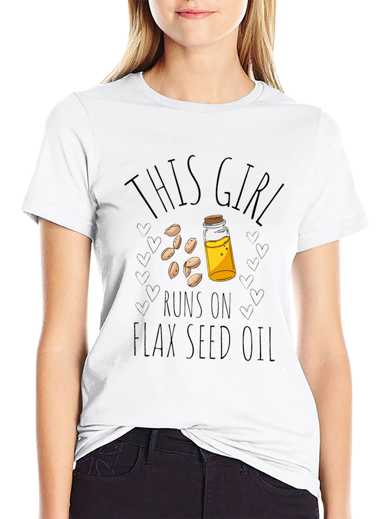 Flax Seed Oil T-Shirt - This Girl Runs On
