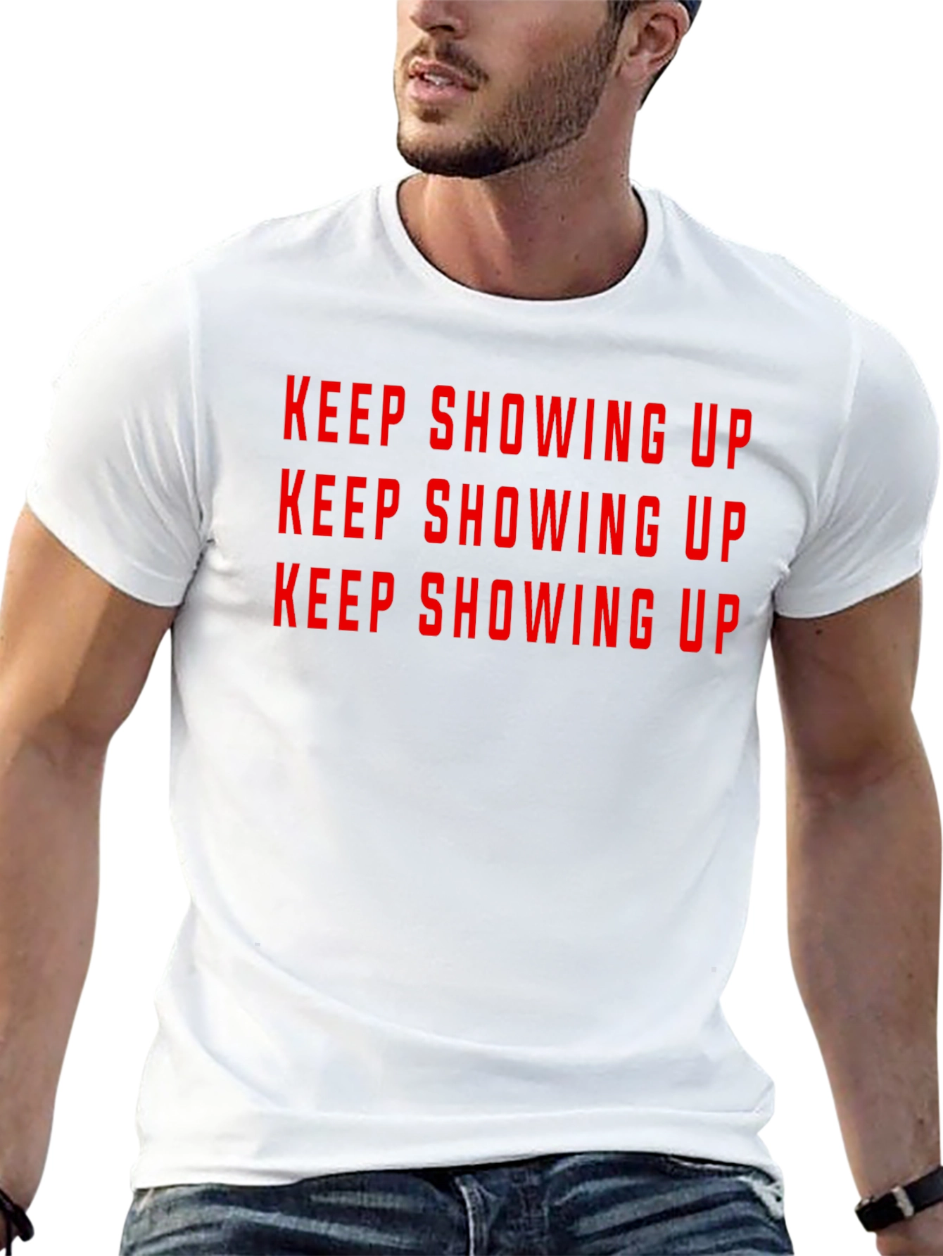 Keep Showing Up Black T-Shirt