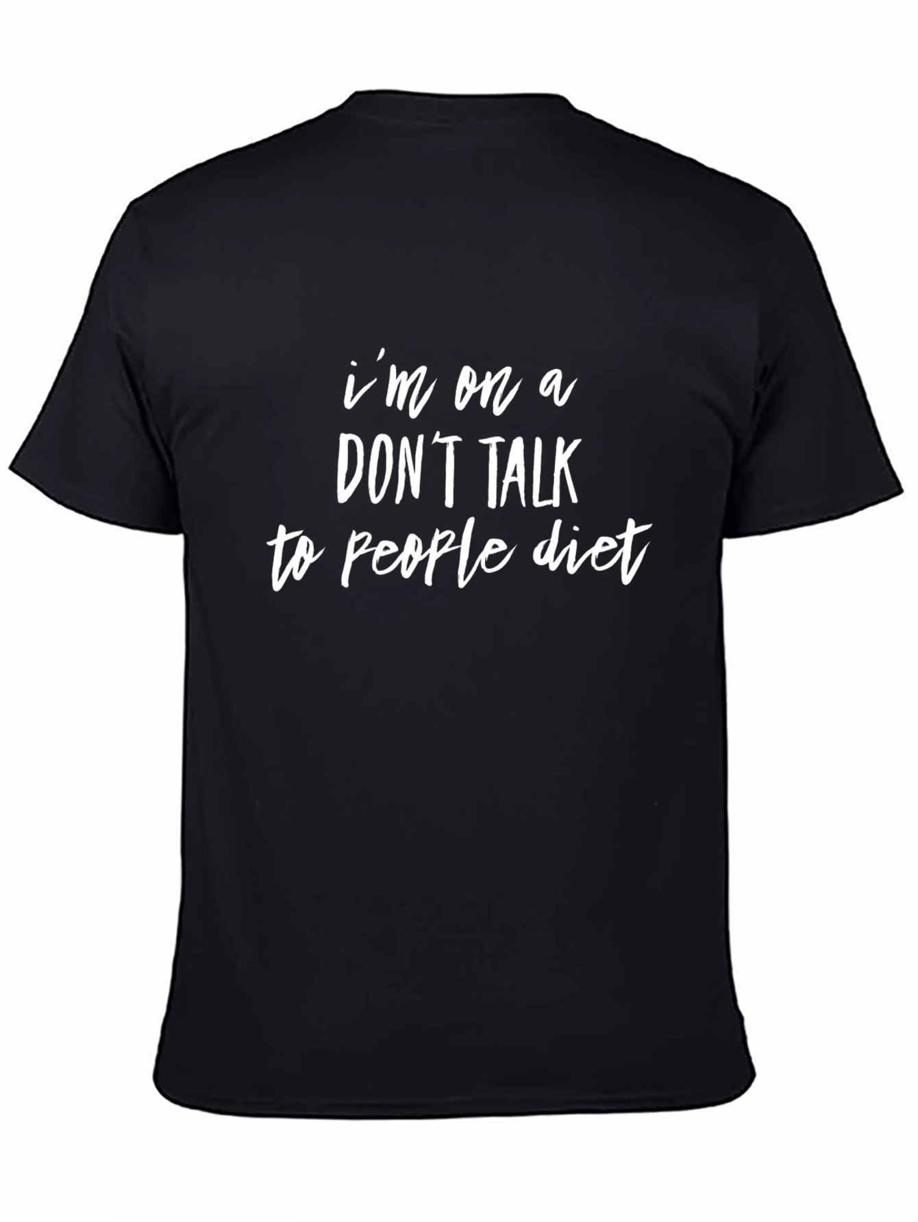 Funny Dont Talk to People Diet Black T-Shirt