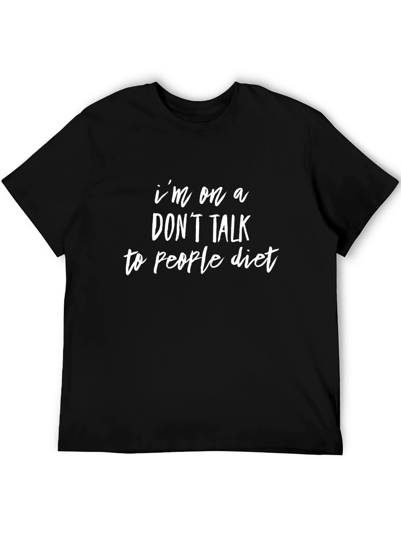Funny Dont Talk to People Diet Black T-Shirt