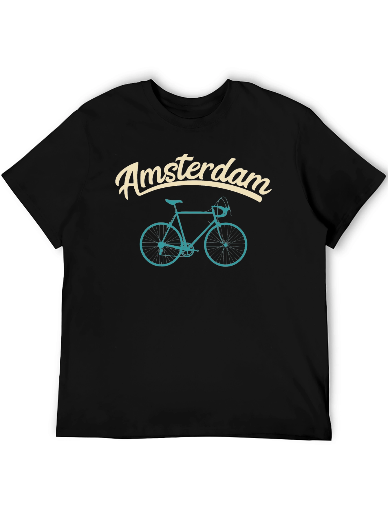 Amsterdam Bike Graphic T-Shirt - Black