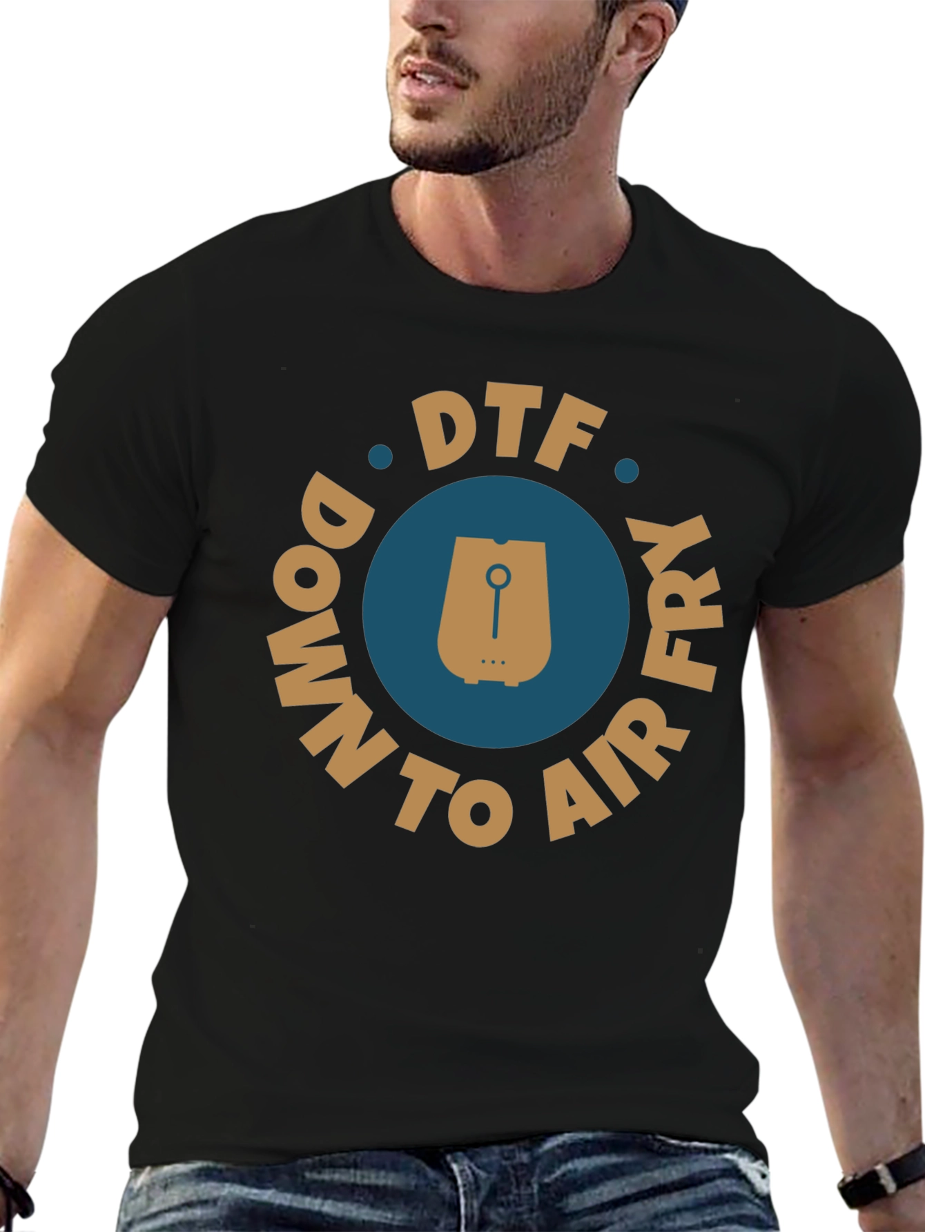 DTF Down To Air Fry T-Shirt Black