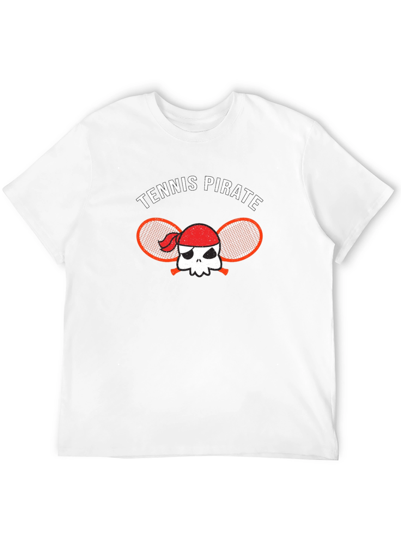 Tennis Pirate Graphic T-Shirt - Black