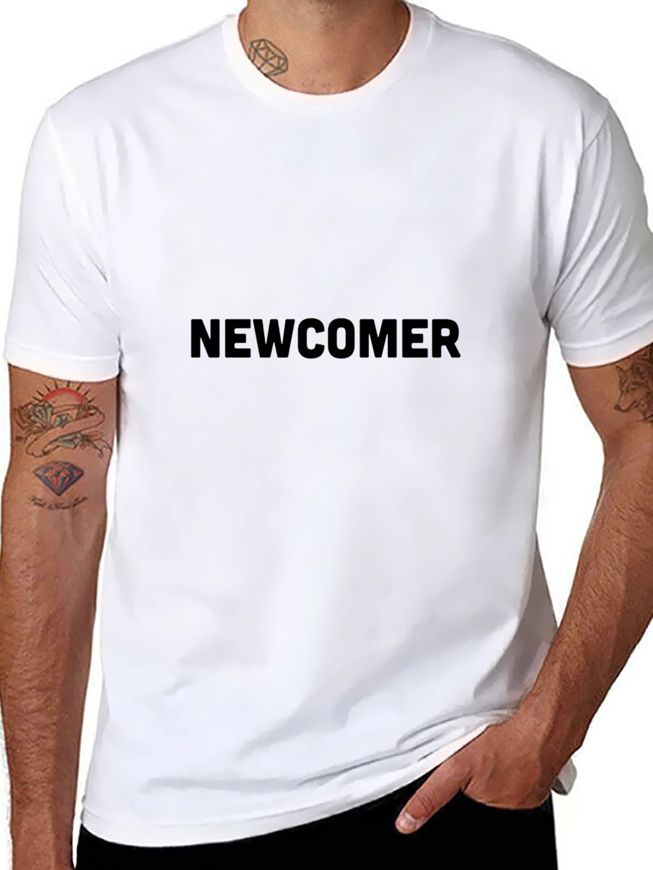 Newcomer Black Graphic Tee Casual Style