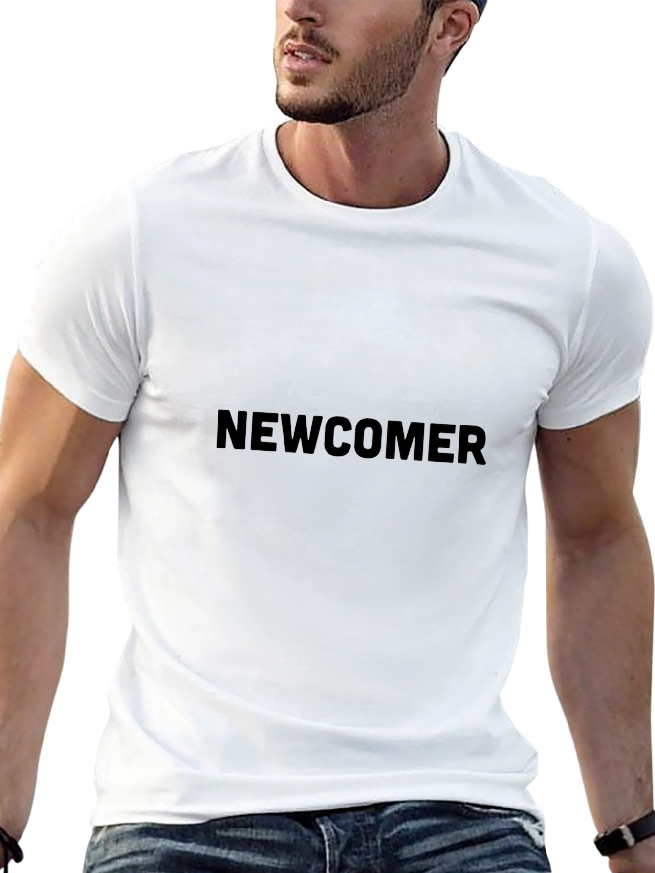 Newcomer Black Graphic Tee Casual Style
