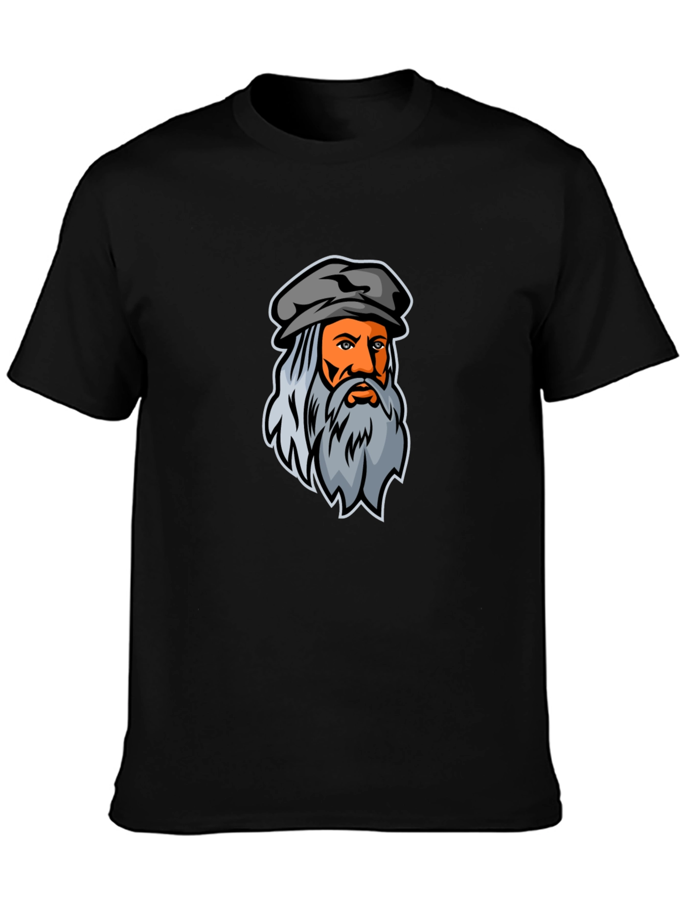 Da Vinci Graphic Tee - Artsy Black T-Shirt