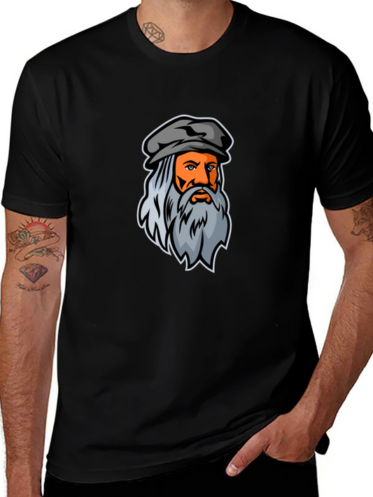 Da Vinci Graphic Tee - Artsy Black T-Shirt