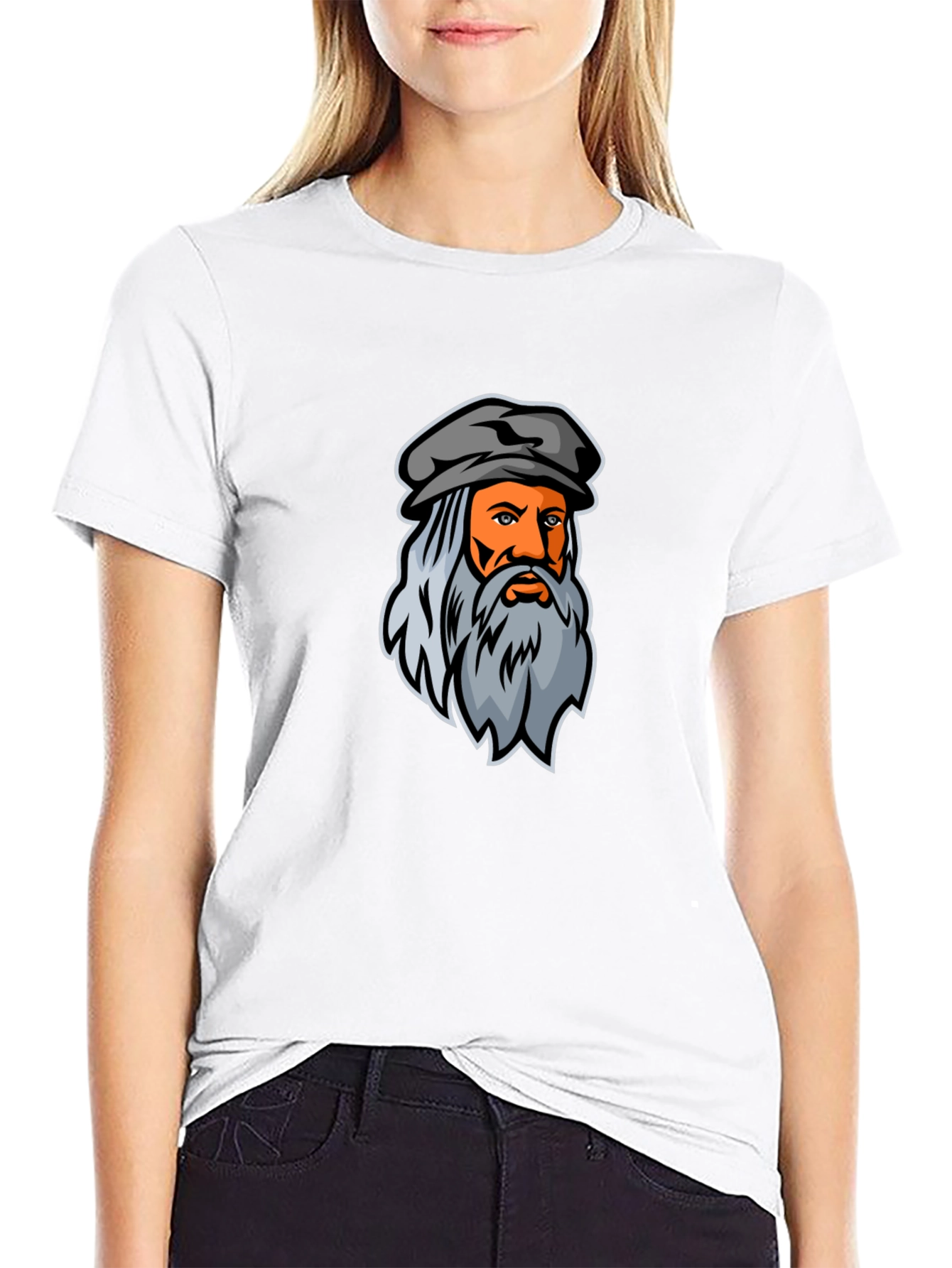 Da Vinci Graphic Tee - Artsy Black T-Shirt