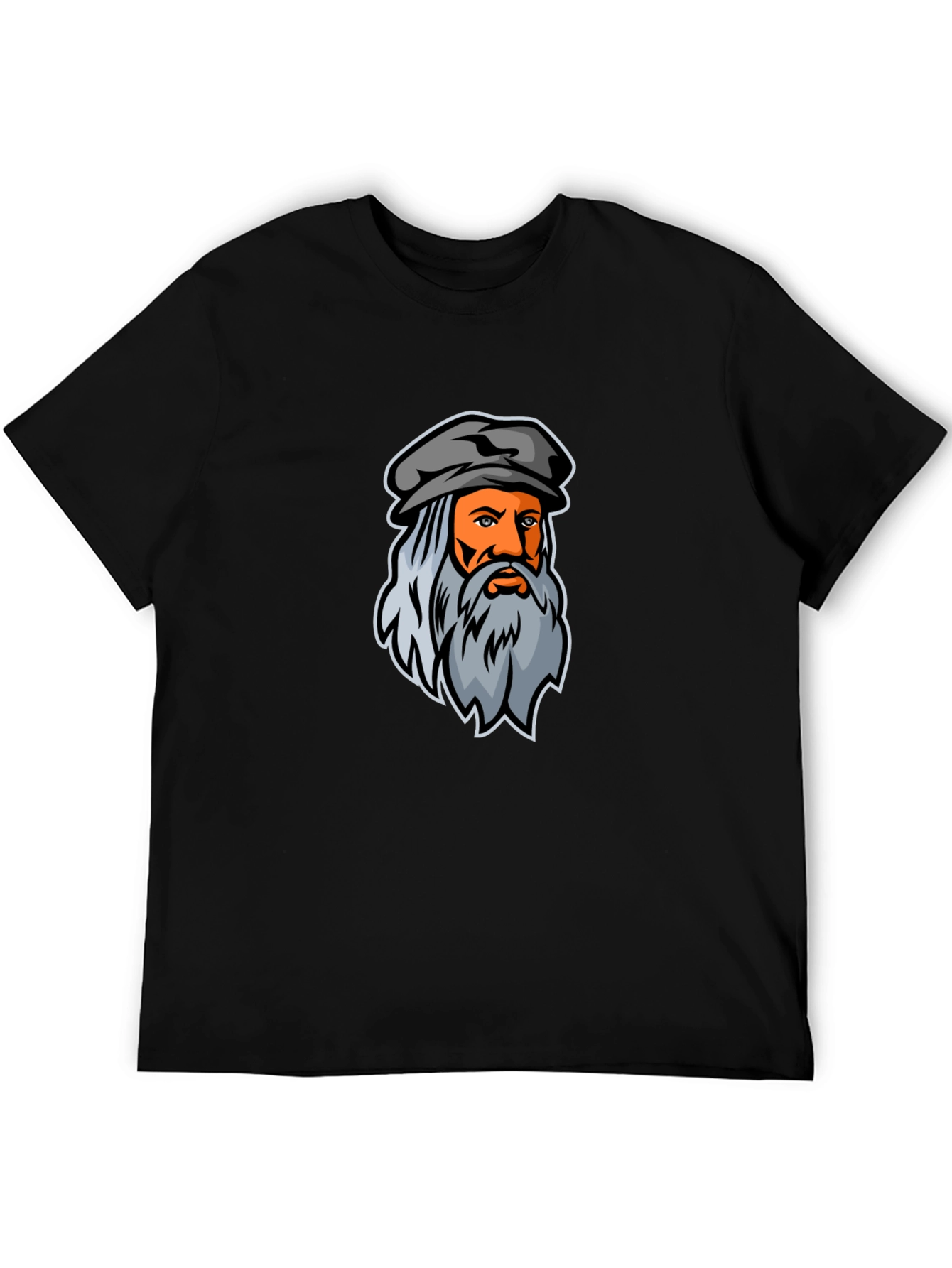 Da Vinci Graphic Tee - Artsy Black T-Shirt
