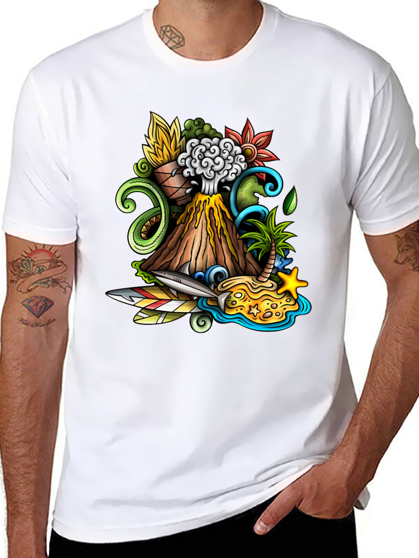 Volcano Island Graphic Tee