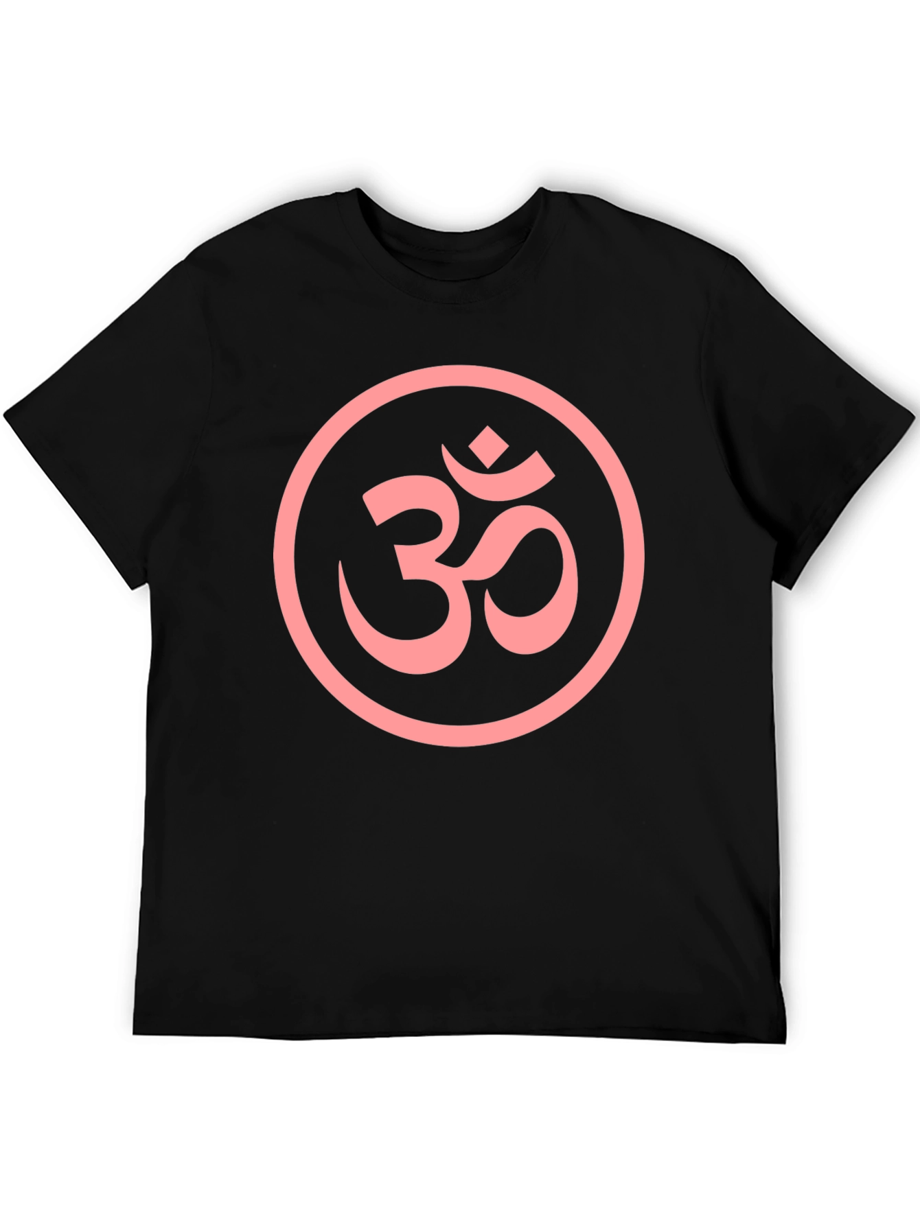 Om Symbol Graphic Tee - Spiritual Black Cotton T-Shirt