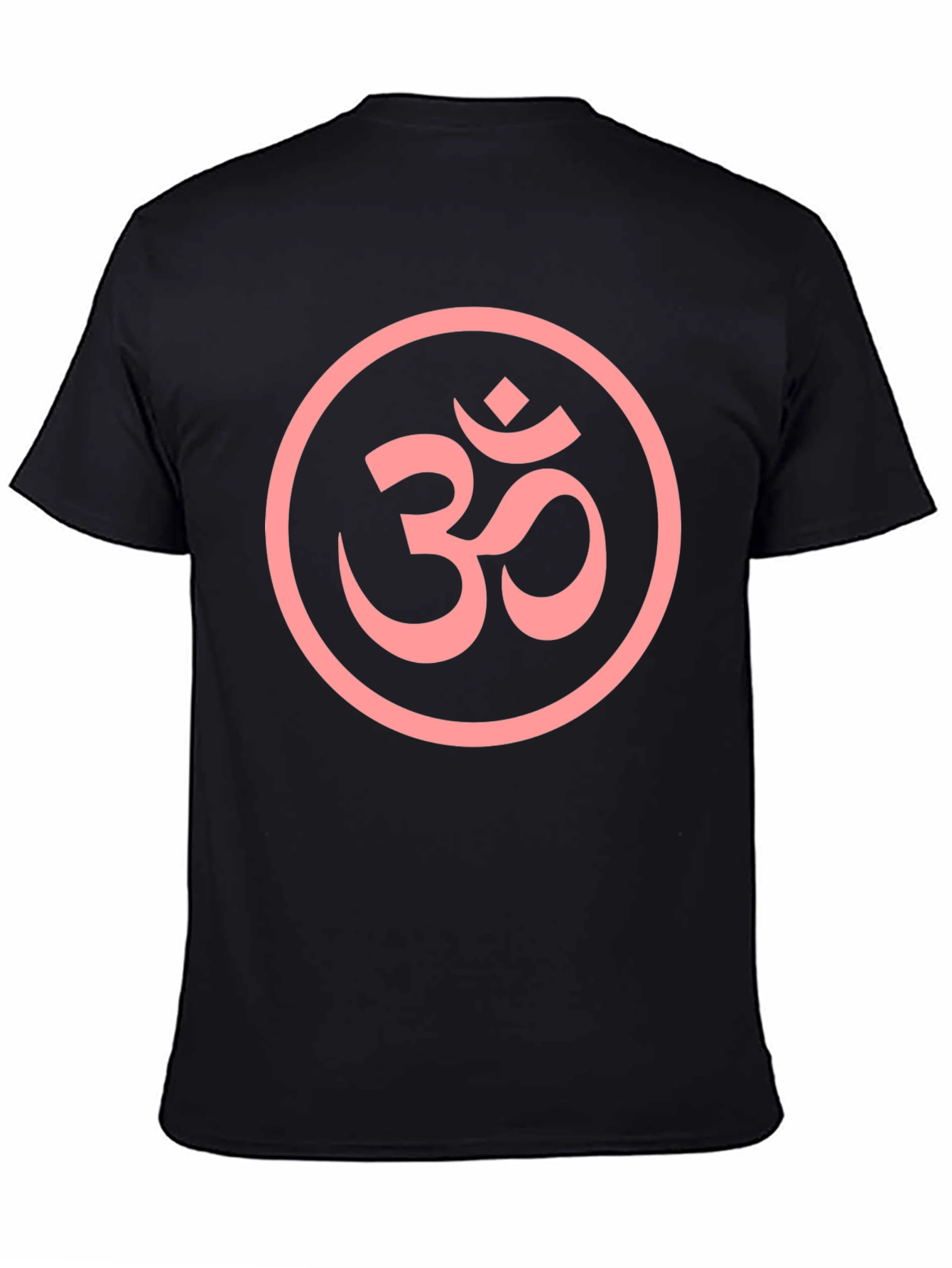 Om Symbol Graphic Tee - Spiritual Black Cotton T-Shirt