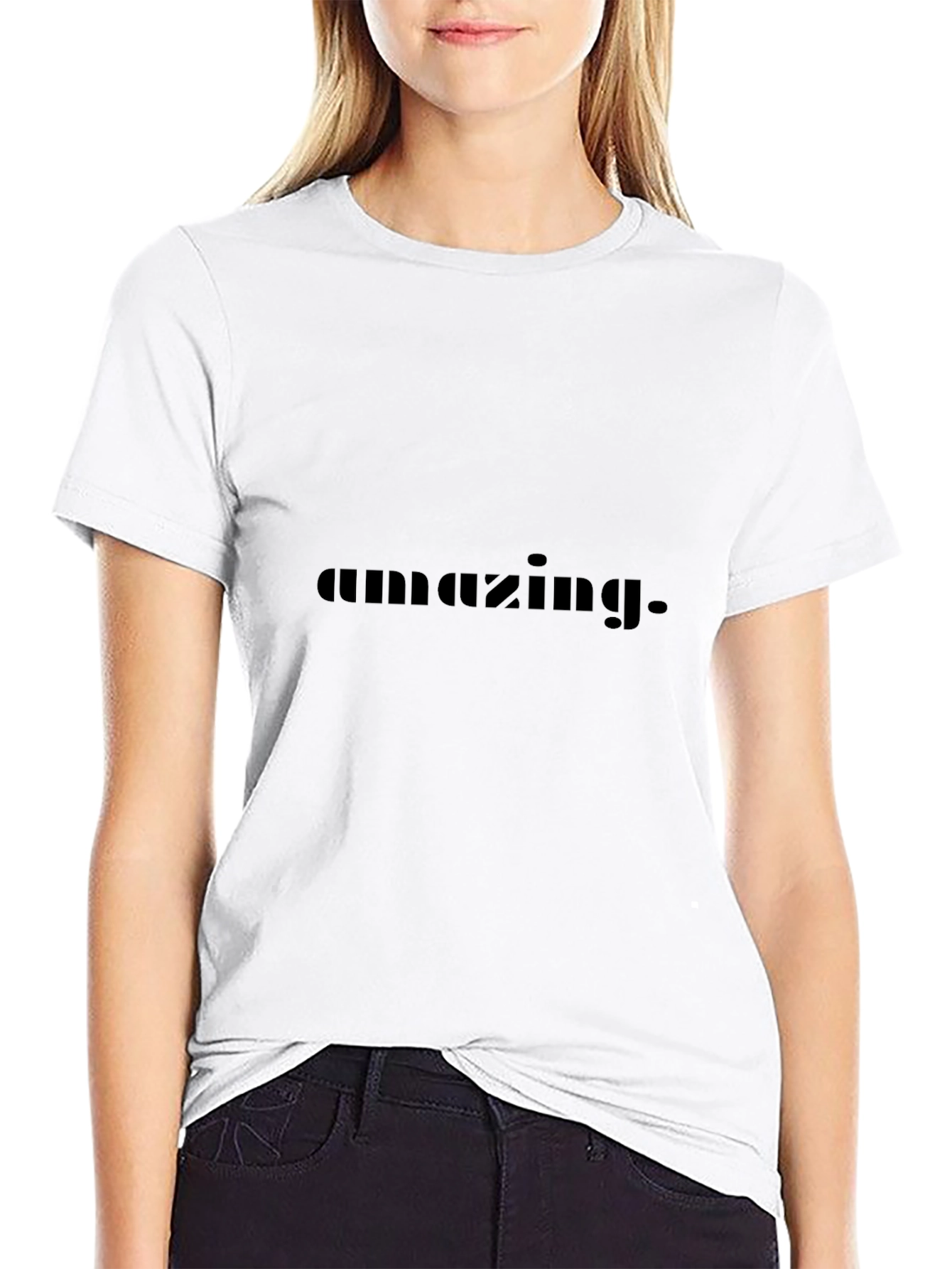 Amazing Graphic Print Black Tee