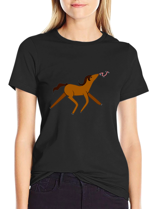 Cartoon Horse Graphic Tee - Unique Design