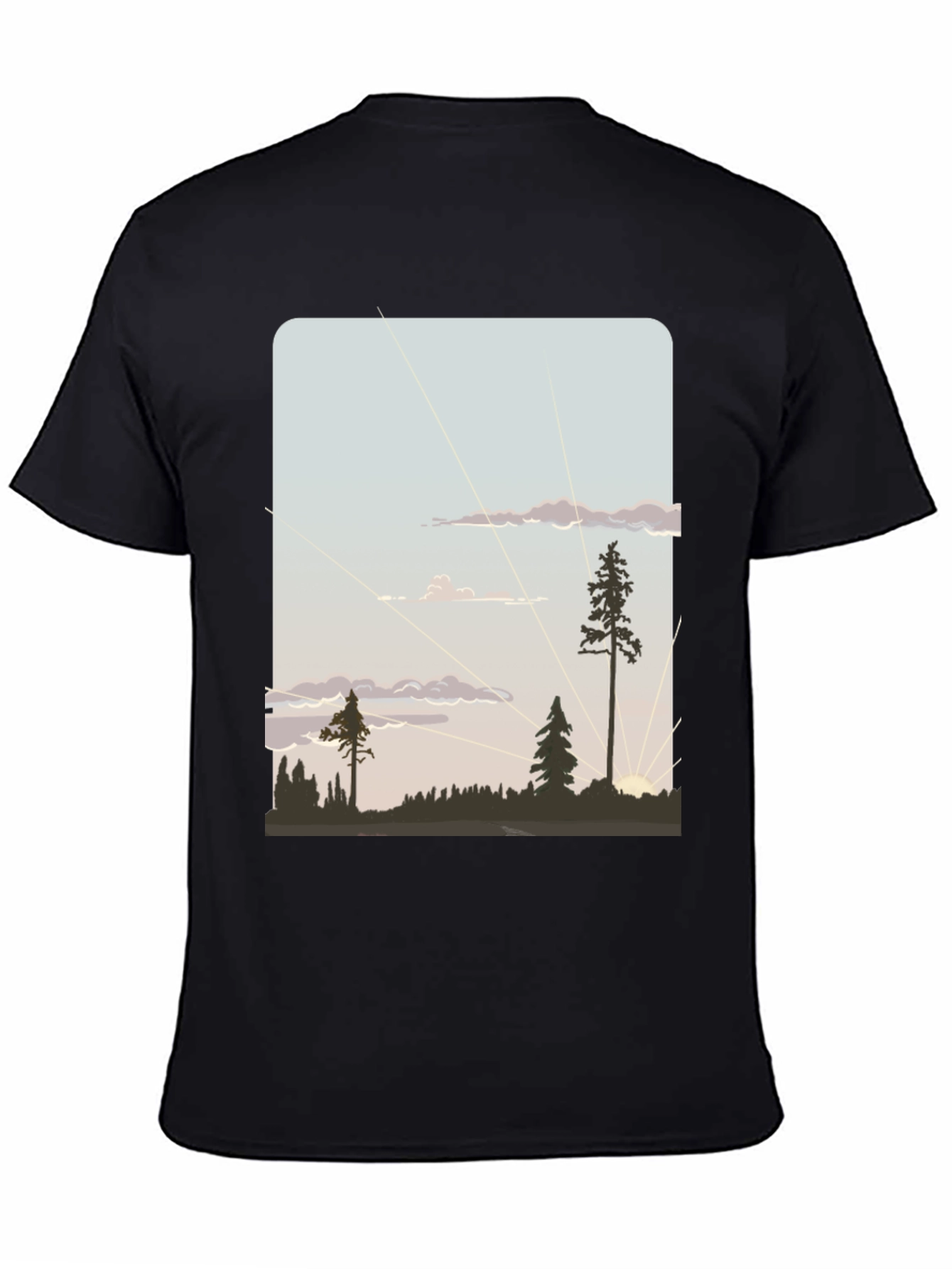 Nature Silhouette Graphic T-Shirt