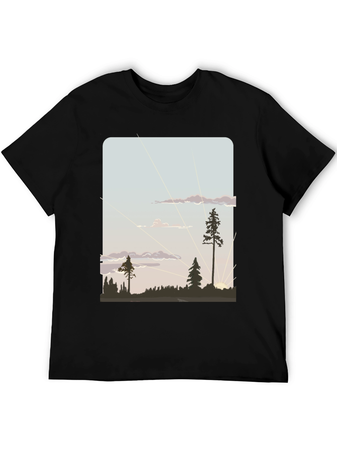 Nature Silhouette Graphic T-Shirt