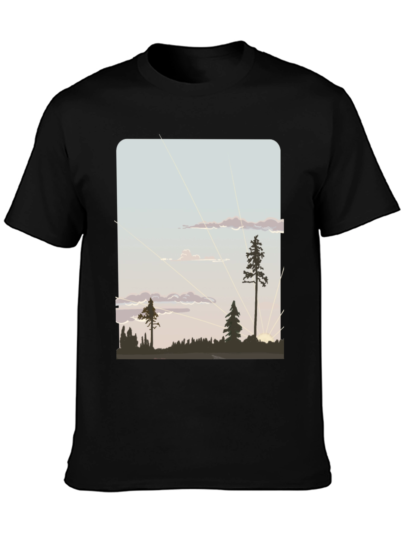 Nature Silhouette Graphic T-Shirt