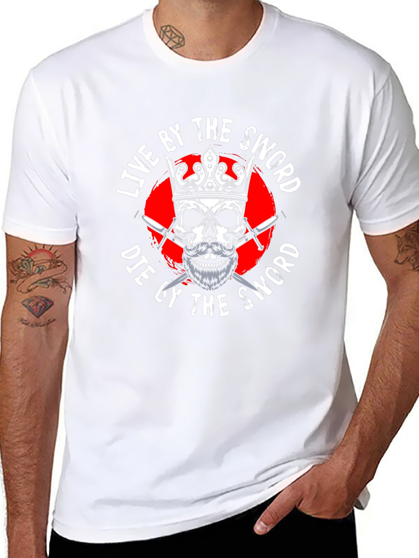Live By The Sword Black Graphic Tee